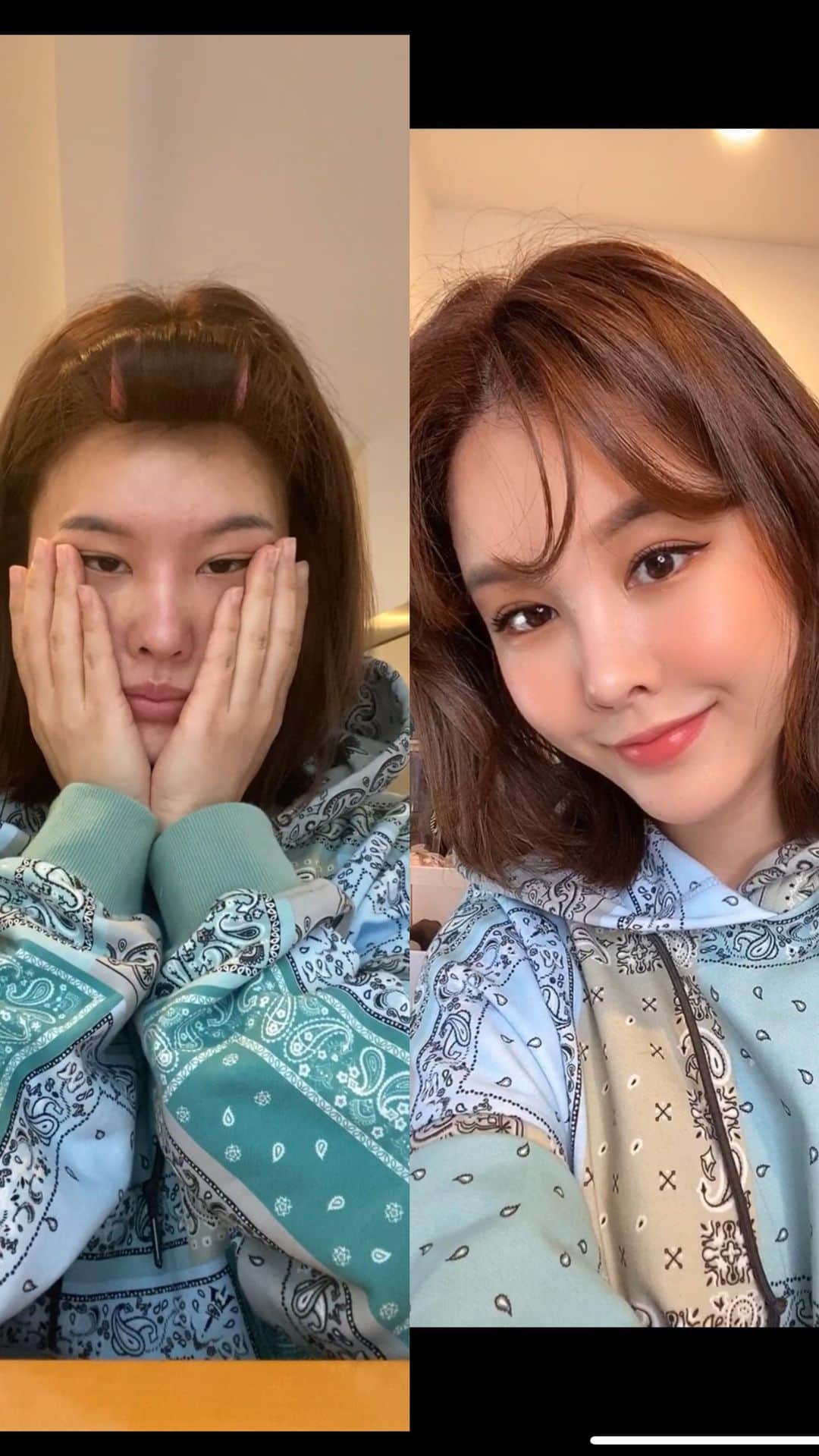 パク・ウンジのインスタグラム：「릴스 메이크업👋  #릴스 #makeup 새로산 립 컬러 마음에 들어」