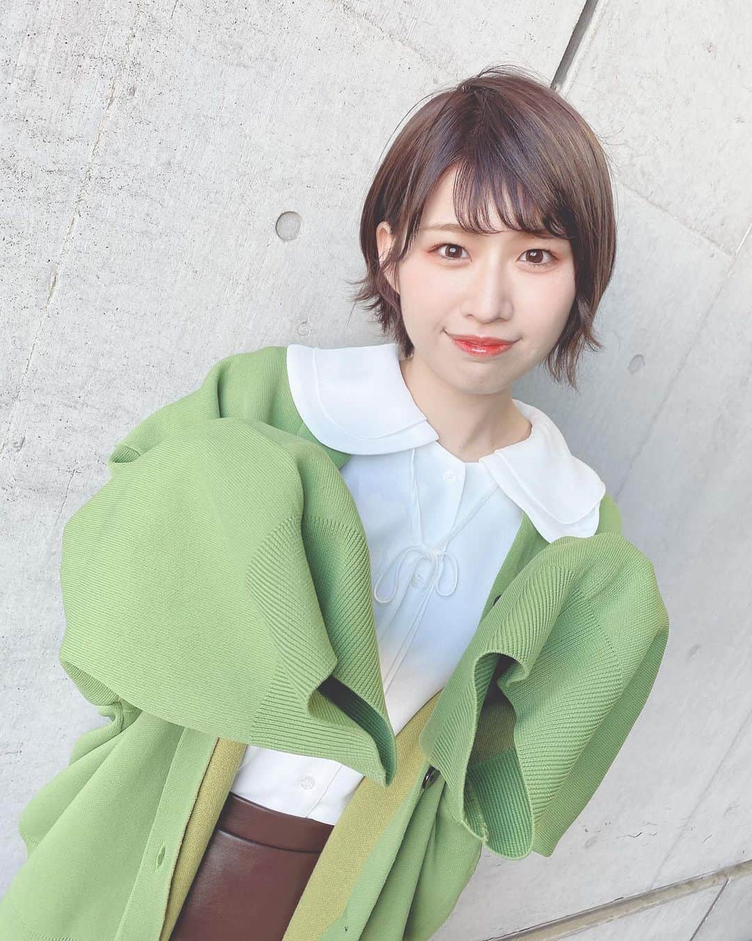 佐藤朱のインスタグラム：「オンラインお話し会🍀🤎 . おだえりカメラマンいつもありがとうっっっっ」