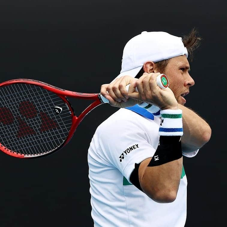 ラドゥ・アルボットのインスタグラム：「Into the 3d round at @australianopen 🇦🇺 Common let's go!   📸: Matt King」