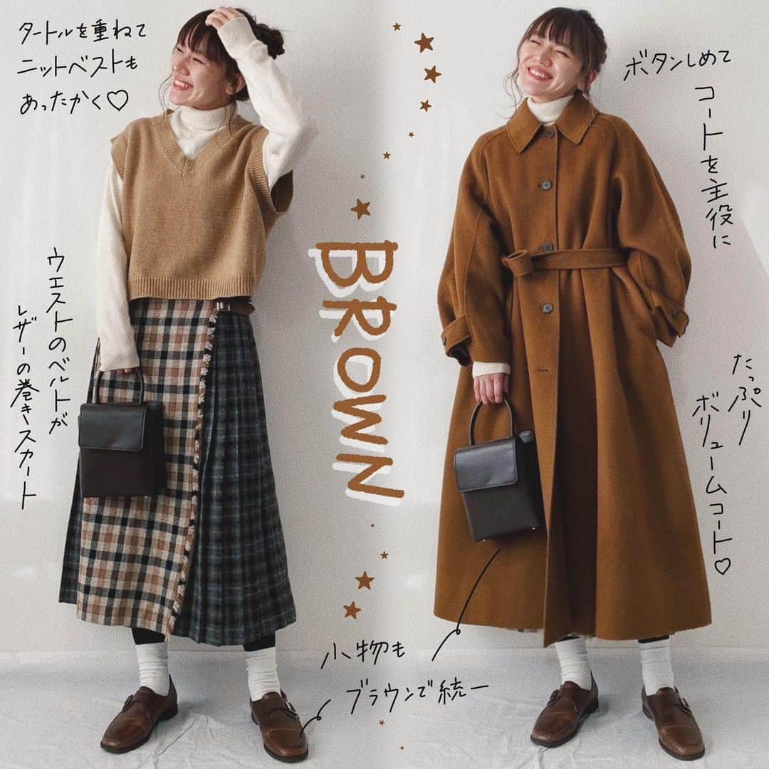 かほこ。さんのインスタグラム写真 - (かほこ。Instagram)「ㅤㅤㅤㅤㅤㅤㅤㅤㅤㅤㅤㅤㅤ ㅤㅤㅤㅤㅤㅤㅤㅤㅤㅤㅤㅤㅤ outer & knit vest & bag & shoes : #kaleno knit : #uniqlo skirt : #maisondebeige ㅤㅤㅤㅤㅤㅤㅤㅤㅤㅤㅤㅤㅤ ニットベスト、シャツやカットソーと合わせてたけど今回はタートルネックを。そしてチェックの巻きスカートとローファーとで、これはなんて言うんだ、トラッド？ぽい感じに。 ㅤㅤㅤㅤㅤㅤㅤㅤㅤㅤㅤㅤㅤ 髪の毛はおだんごにしました🍡 ㅤㅤㅤㅤㅤㅤㅤㅤㅤㅤㅤㅤㅤ #kaho_fashion #ステンカラーコート #タートルネック #ニットベスト #チェックスカート #巻きスカート #スクエアバッグ #ローファー」2月11日 20時25分 - xxokohakxx