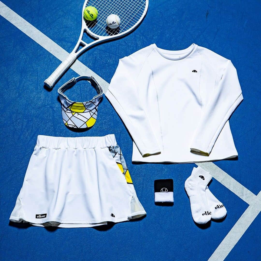 ellesseheritagejpさんのインスタグラム写真 - (ellesseheritagejpInstagram)「“SWING FIT” and New Items for Tennis. テニスのスウィング動作解析に基づく立体裁断により、プレーヤーのパフォーマンスを最大限に引き出すために設計された”SWING FIT（スウィング フィット）”を採用したアイテムが登場。　機能性と遊び心をMIXした、ellesseの最新テニスウェアコレクションをチェック。 … ▼Items Shot Shirts [EW021151] ¥10,890 *SWING FIT model GS Tour Skirt [EW221150] ¥13,200 Game Visor [ECC21100] ¥4,950 Wrist Band [EAC90100] ¥990 3Pair Socks [EAC00303] ¥1,650 … #ellesse #swingfit #tennis #tenniswear #エレッセ #スウィングフィット #テニス #テニスウェア」2月11日 21時00分 - ellessejapan