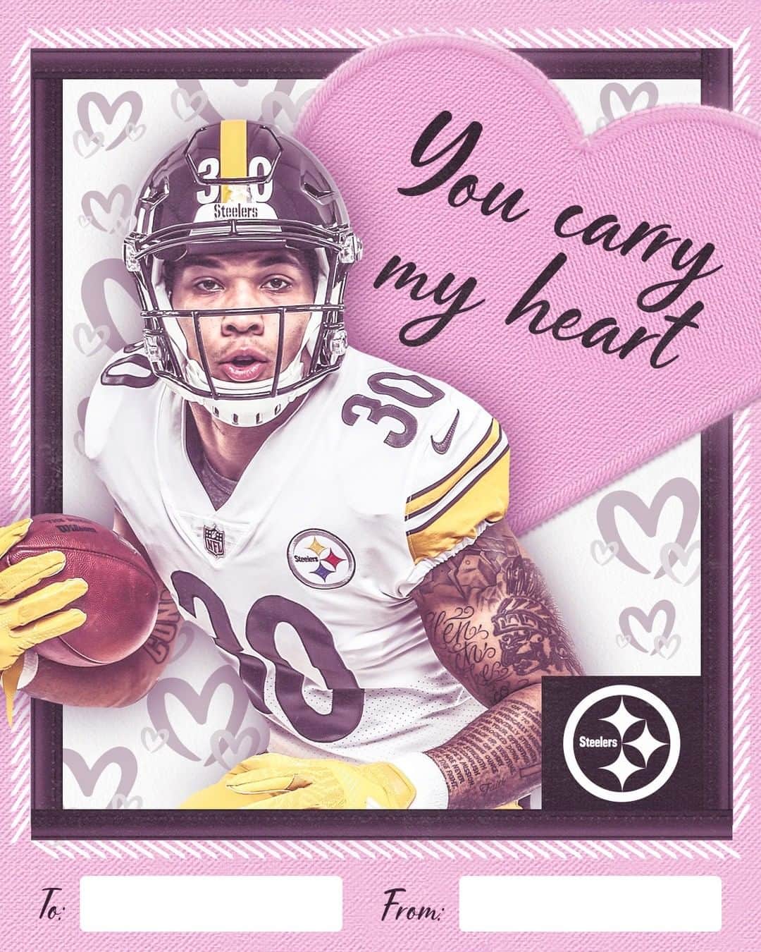 ピッツバーグ・スティーラーズさんのインスタグラム写真 - (ピッツバーグ・スティーラーズInstagram)「Show your Valentine some #Steelers love 🖤💛 #ValentinesDay」2月12日 9時06分 - steelers