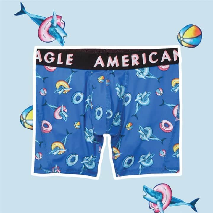 American Eagleのインスタグラム：「Boxers, but add a little bit of ✨spice✨What fun would you put on your buns? Drop an emoji below. #AEUnderwear」