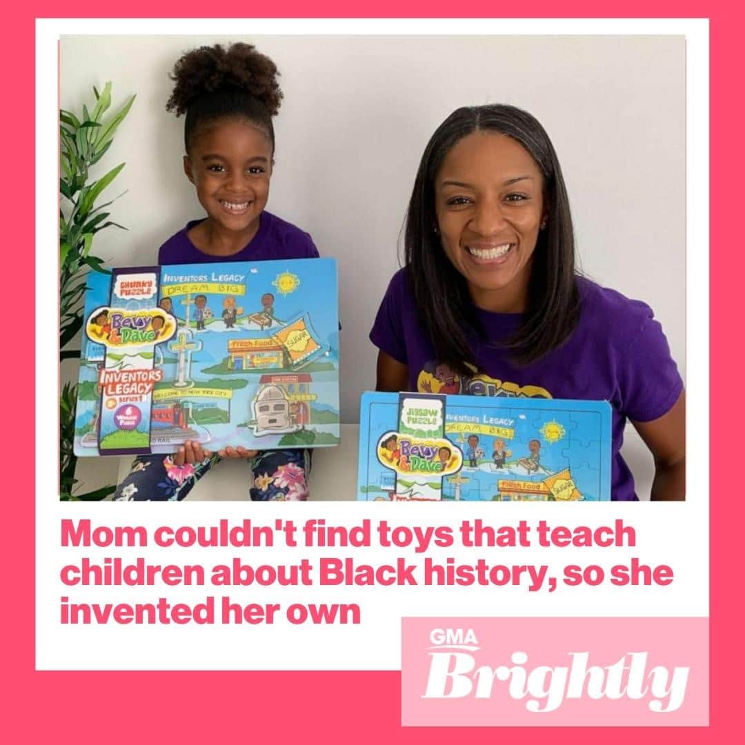 Good Morning Americaさんのインスタグラム写真 - (Good Morning AmericaInstagram)「A Virginia mom created her own toy company to help children learn about Black history with the intent of teaching them about far beyond slavery and the civil rights movement. More at link in bio. (via @gmabrightly)」2月12日 8時01分 - goodmorningamerica