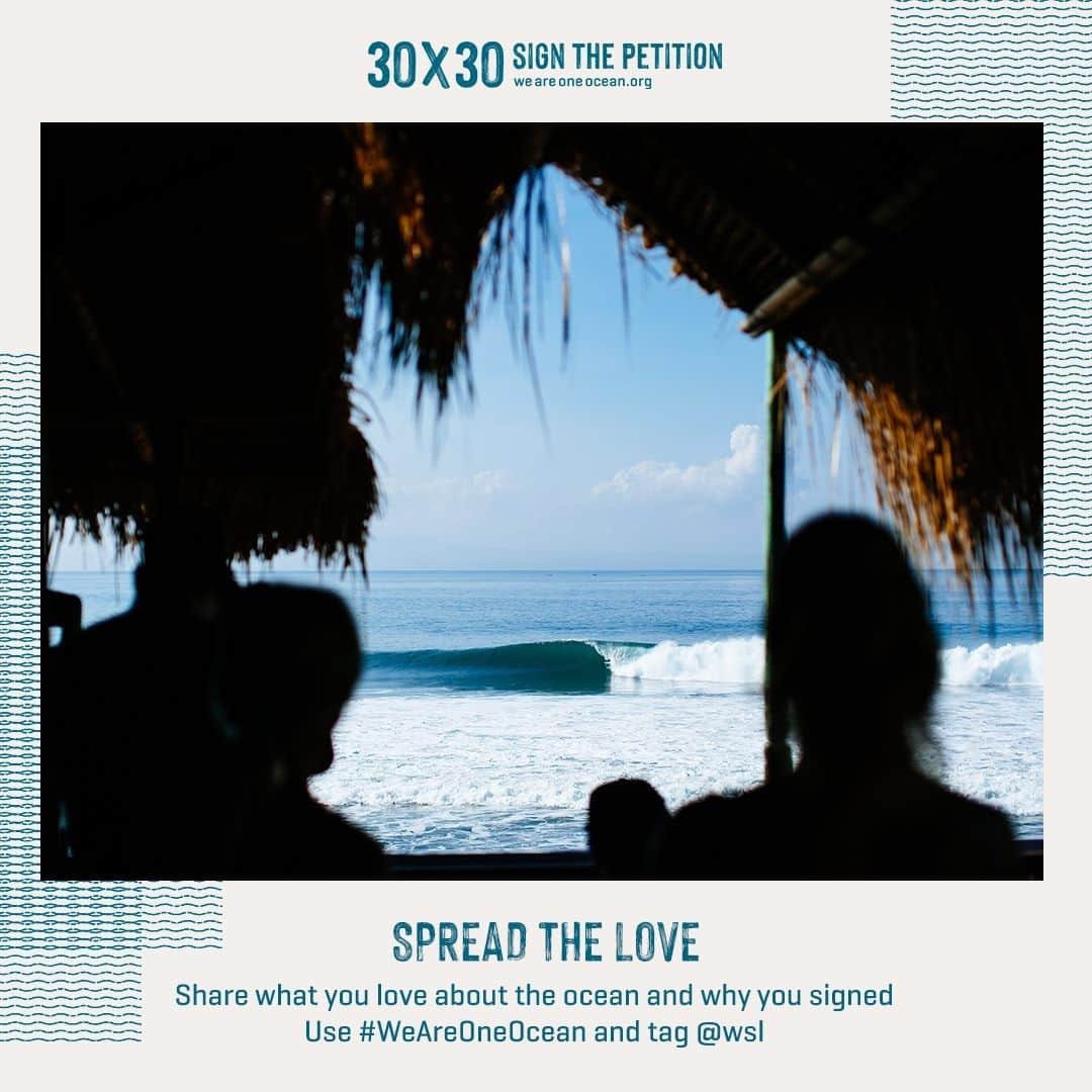 世界プロサーフィン連盟（WSL）さんのインスタグラム写真 - (世界プロサーフィン連盟（WSL）Instagram)「This Valentine’s Day, join us in spreading love for the ocean. Sign the 30x30 petition, link in bio, and share why you love the ocean with @wsl #weareoneocean.」2月12日 2時00分 - wsl