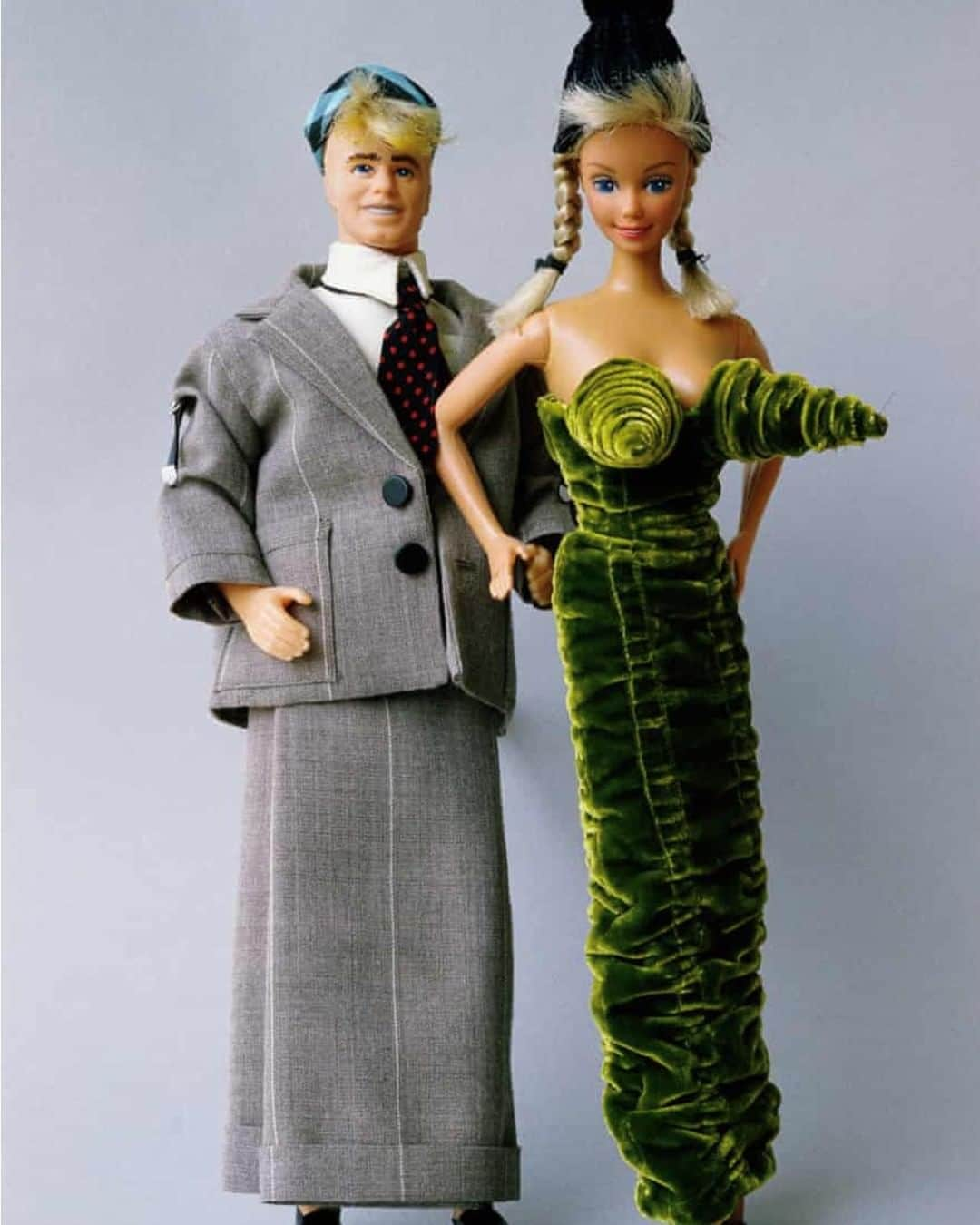 ジャンポール・ゴルチエさんのインスタグラム写真 - (ジャンポール・ゴルチエInstagram)「America's most famous couple Barbie and Ken step out all dolled up in their Gaultier best for a Valentine's Day date.   They've never looked better than in his man skirt and her classic cone bra dress from "Barbès". Autumn-Winter 1984-85 collection.   The couple that Gaultier's together...    Curated by our beloved @gaultier_forever.」2月12日 2時00分 - jeanpaulgaultier