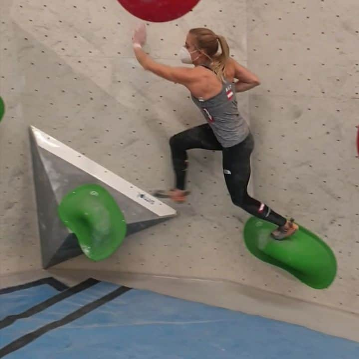 カタリーナ・ザーヴァインのインスタグラム：「Parcours or climbing? Bouldering drifted further apart from rockclimbing than ever before, but that doesn't make it less interesting, just different! It's easy to see how hard it is for athletes to keep up with a constantly changing sport, always trying to catch up with the latest tricks of the trade. Sometimes I wonder where things will go in the future!」