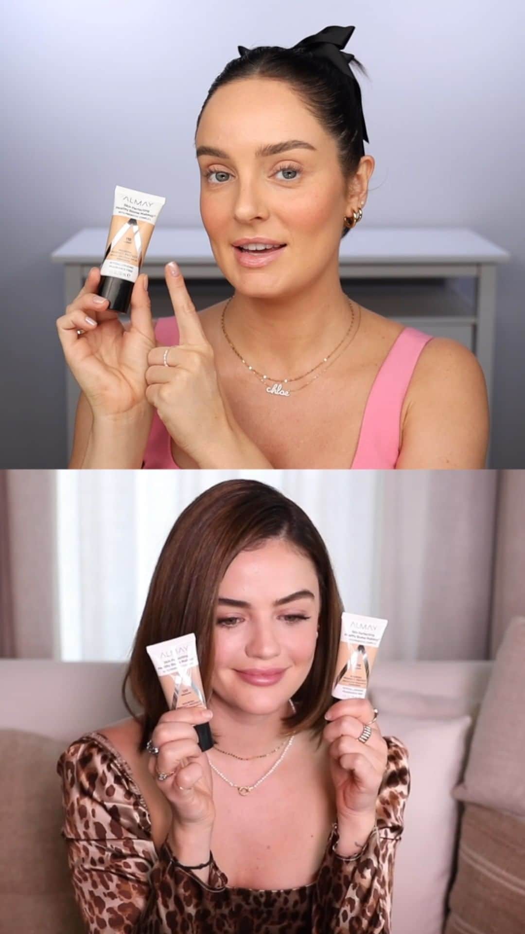ルーシー・ヘイルのインスタグラム：「Had fun with my girl @chloemorello creating a super easy Valentines/Galentine’s Day glam using all new @almay! Chloe & I opted for a zoom date, but whatever your plans are, we’ve got you covered. All of the Almay products we used are available to shop now #AlmayxLucy #ThisIsAlmay」