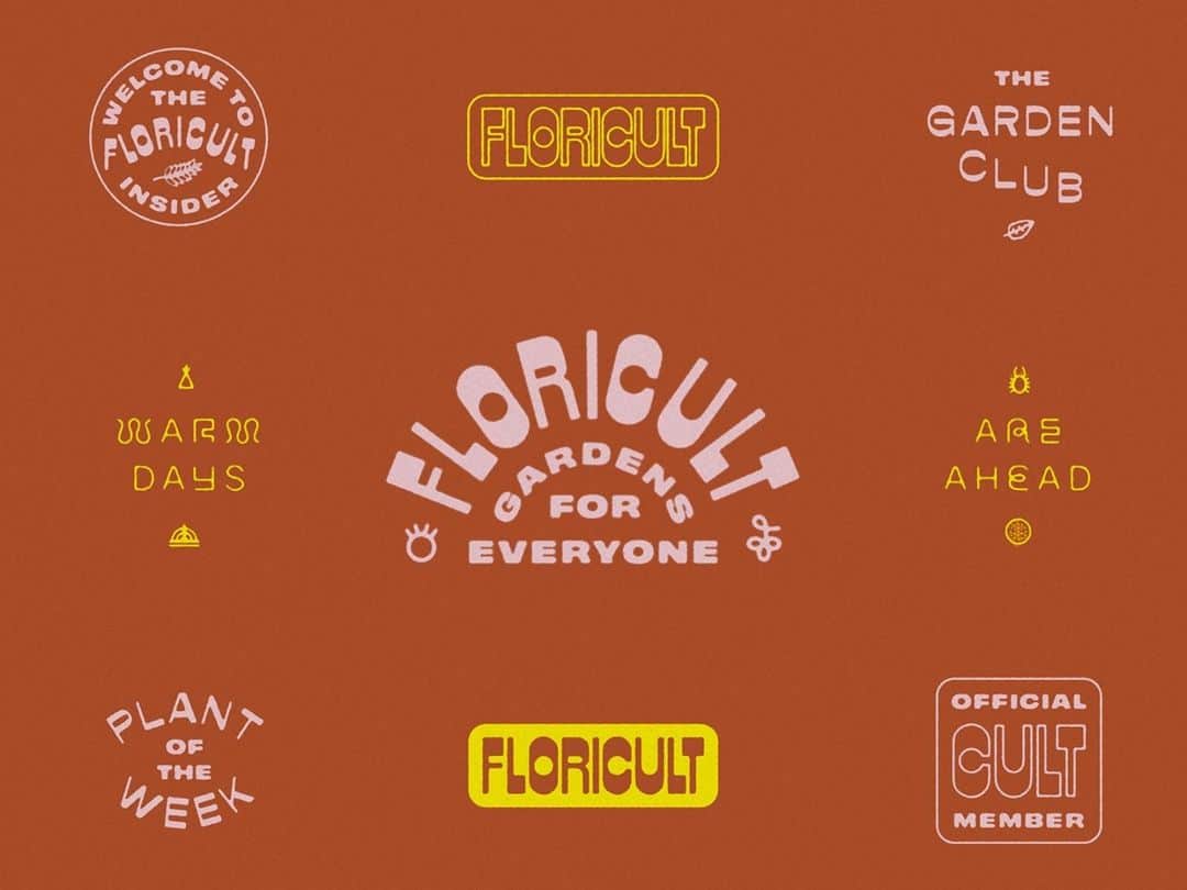 Dribbbleさんのインスタグラム写真 - (DribbbleInstagram)「Floricult branding by Rebekah Rhoden ⠀ ⠀ #dribbble #design #branding #logo #logodesign #graphicdesign」2月12日 4時50分 - dribbble