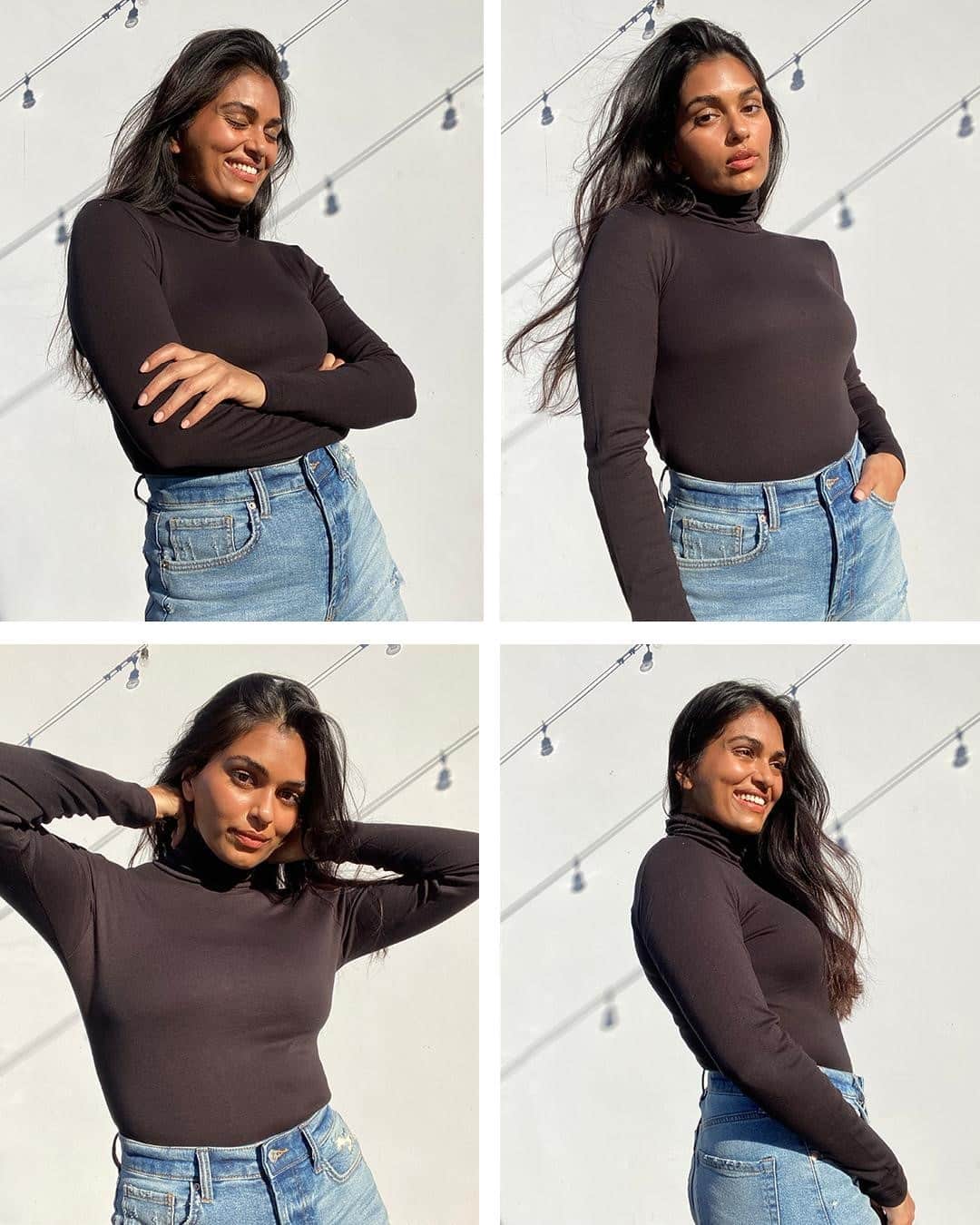 スプレンディドのインスタグラム：「Stretchy yet sturdy, this is the classic layering knit you'll be reaching for time and time again ❤️ @sjlshrm」