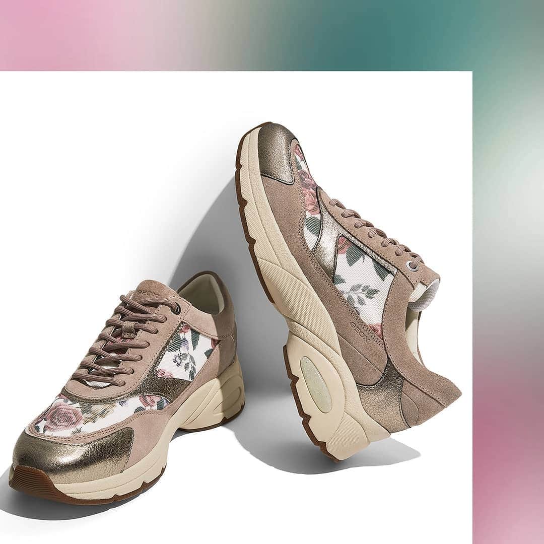 ジェオックスのインスタグラム：「Some prints never go out of style.  Embrace the vintage florals with our new collection. A modern take on classic femininity.  ​ ​ ​#geox #geoxshoes #ExpressYourWorlds」