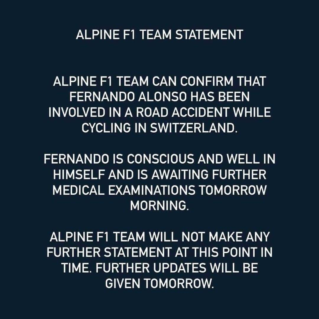 F1さんのインスタグラム写真 - (F1Instagram)「Sending all our best wishes for a speedy recovery to Fernando  #F1」2月12日 5時22分 - f1