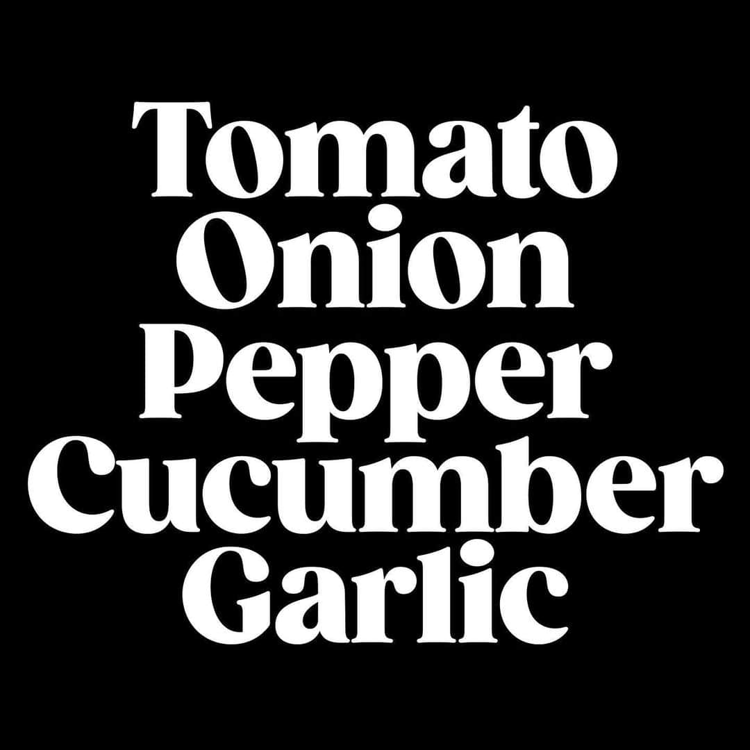myfontsのインスタグラム：「📷 by @santireydesign: Gazpacho. One month since I launched my new #font and now it is #2 on @myfonts Hot New Fonts 🔥 https://bit.ly/3q2BYoO」