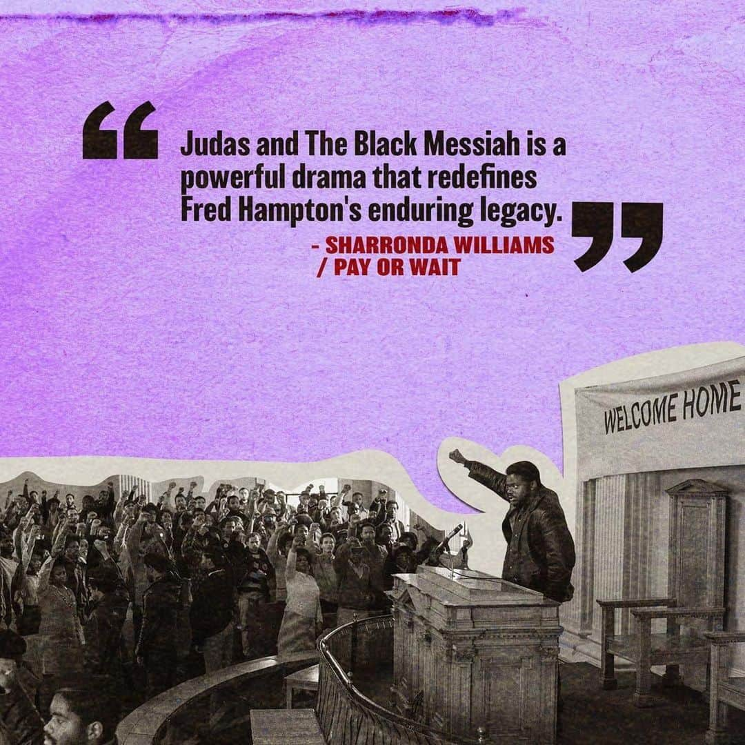 Warner Bros. Picturesさんのインスタグラム写真 - (Warner Bros. PicturesInstagram)「#Repost @shityoushouldcareabout Shit You Should Care About - @JudasAndTheBlackMessiahFilm and the legacy of Fred Hampton. #AD #SYSCAPartner⁣ ⁣ Inspired by true events, @JudasAndTheBlackMessiahFilm tells the story of the betrayal of Fred Hampton, chairman of the Black Panther Party. Coming to theaters and streaming exclusively on HBO Max February 12.」2月12日 6時30分 - wbpictures