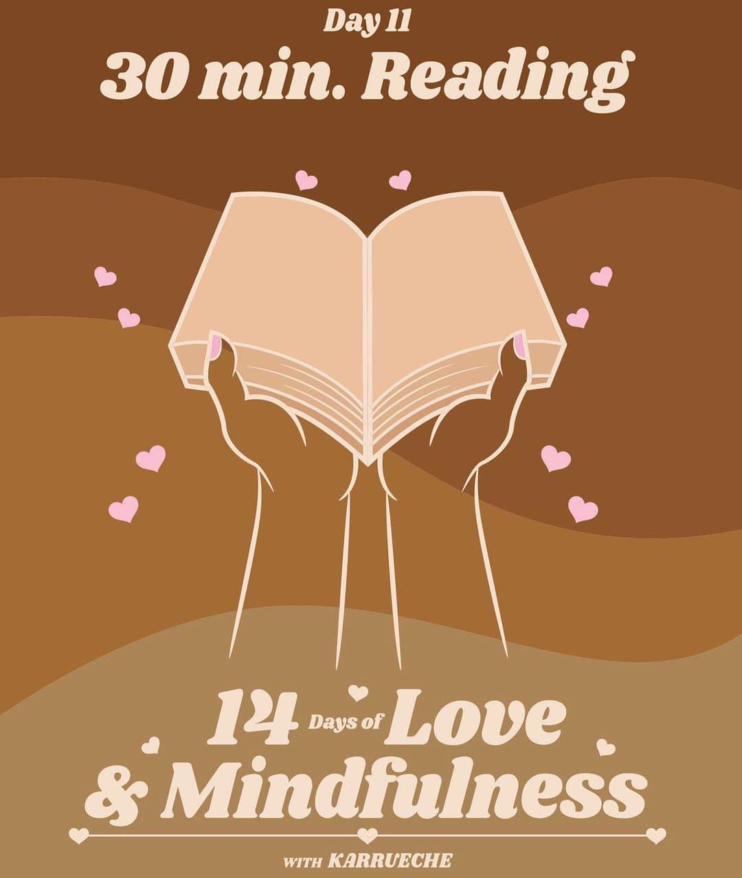 カルーシェ・トランのインスタグラム：「Day 11 of 14 Days of Love & Mindfulness - Get ya read on! Any book you like! Fiction.. non fiction.. fantasy.. comic.. autobiography.. scripts.. just do some reading 😄🤎」