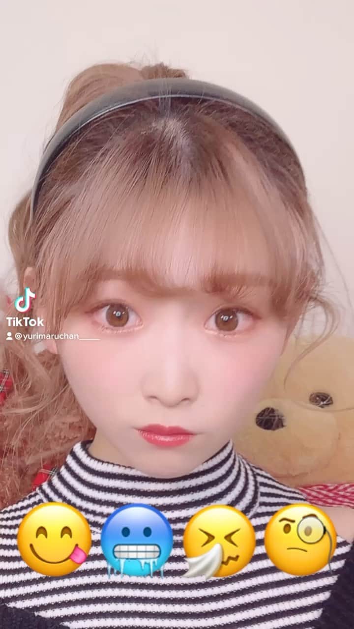 平野友里（ゆり丸）のインスタグラム：「どの顔がすき？🥰🍥🤍  #tiktok #tiktokjapan  #ゆり丸 #アイドル  #APOKALIPPPS #szwarc」