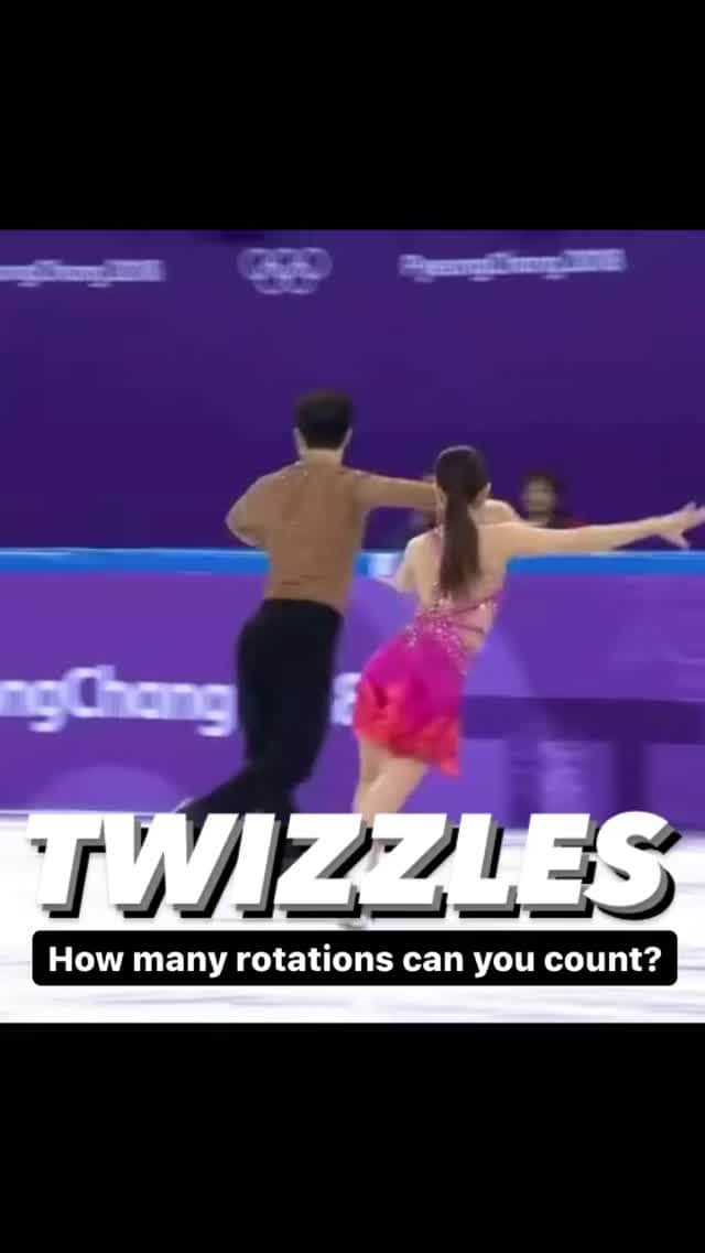 アレックス・シブタニのインスタグラム：「If you correctly guess the number of rotations, you win a medal! 😅🏅   #olympics #figureskating #icedance #twizzles #shibsibs」