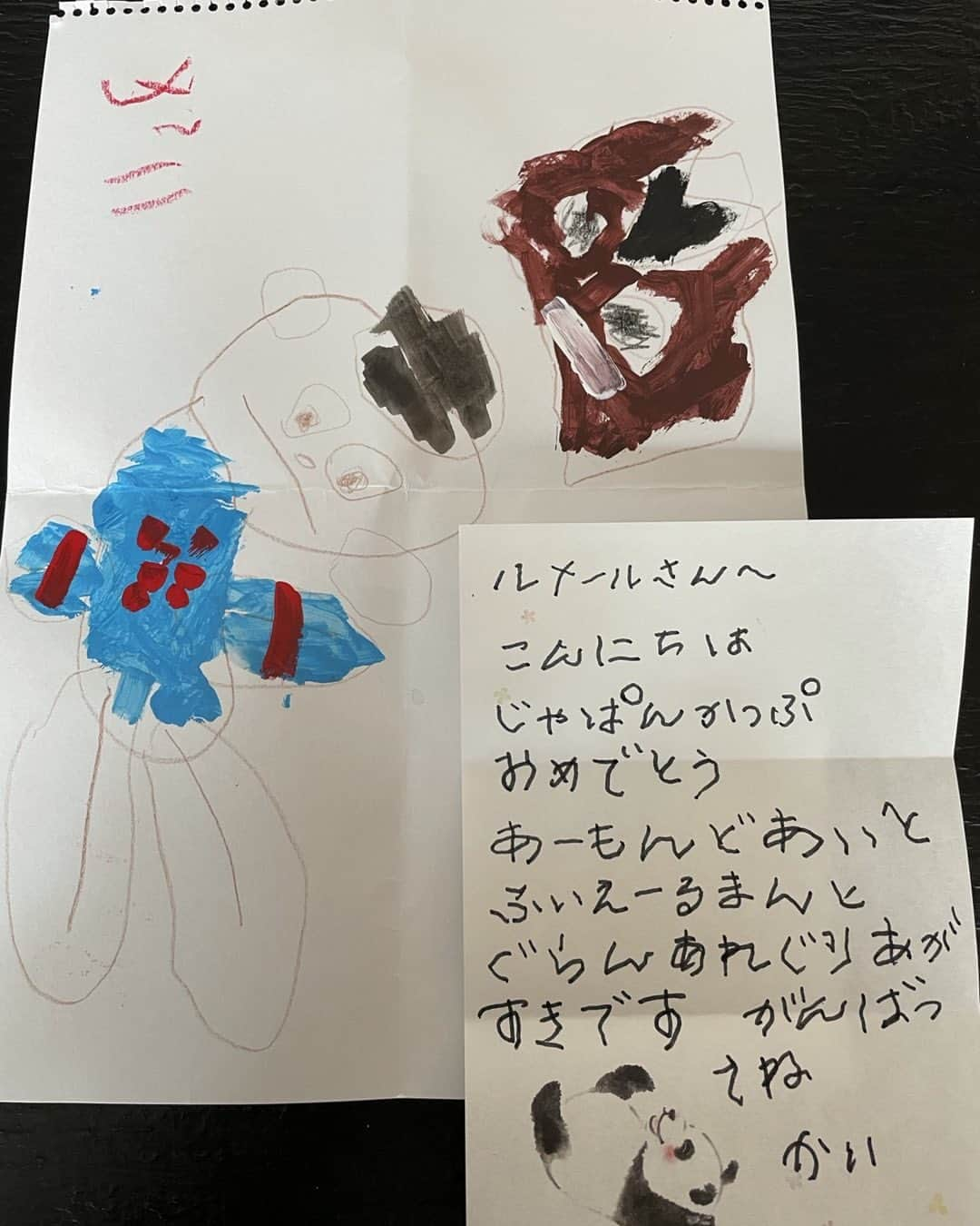 クリストフ・ルメールさんのインスタグラム写真 - (クリストフ・ルメールInstagram)「Received a draw and letter from a 4 years old fan ! ありがとうこざいます Kai Chan」2月12日 10時17分 - christophelemaire_officiel