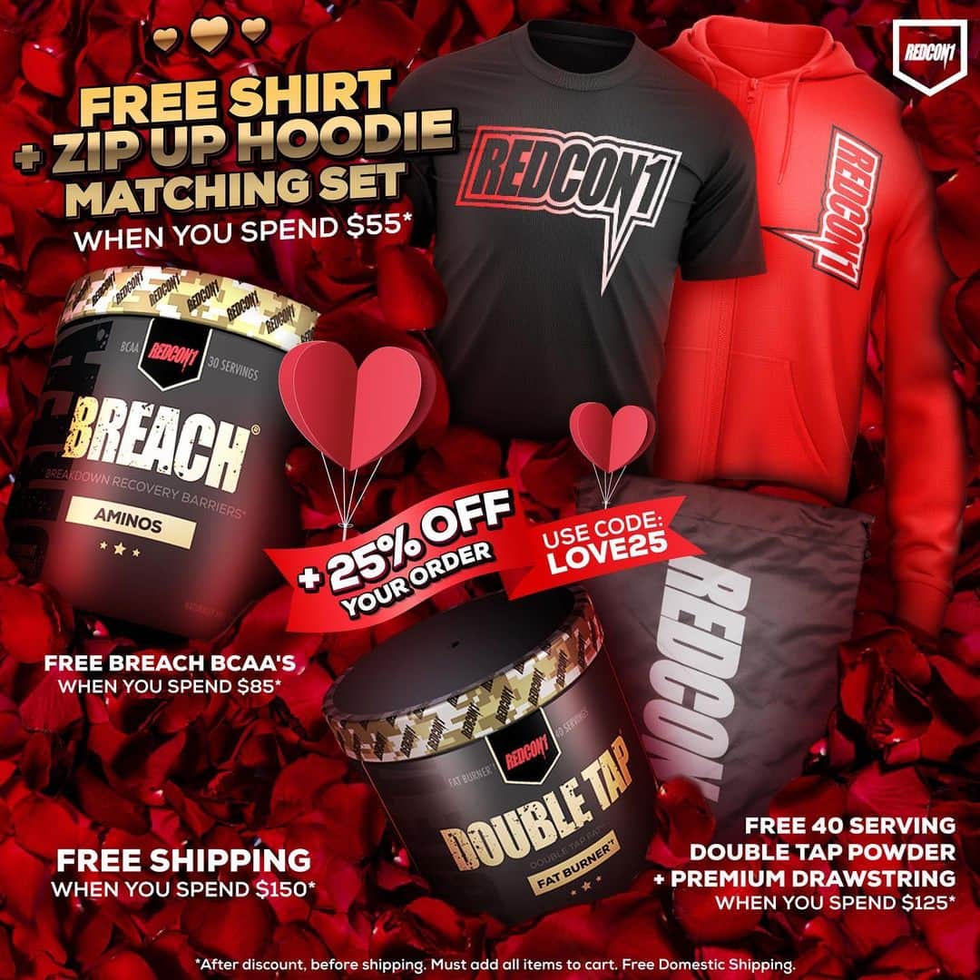 セージ・ノースカットのインスタグラム：「DON’T MISS OUT!! Click the link in bio and go get yourself some quality FREE apparel and supplements! @redcon1 #Ad」