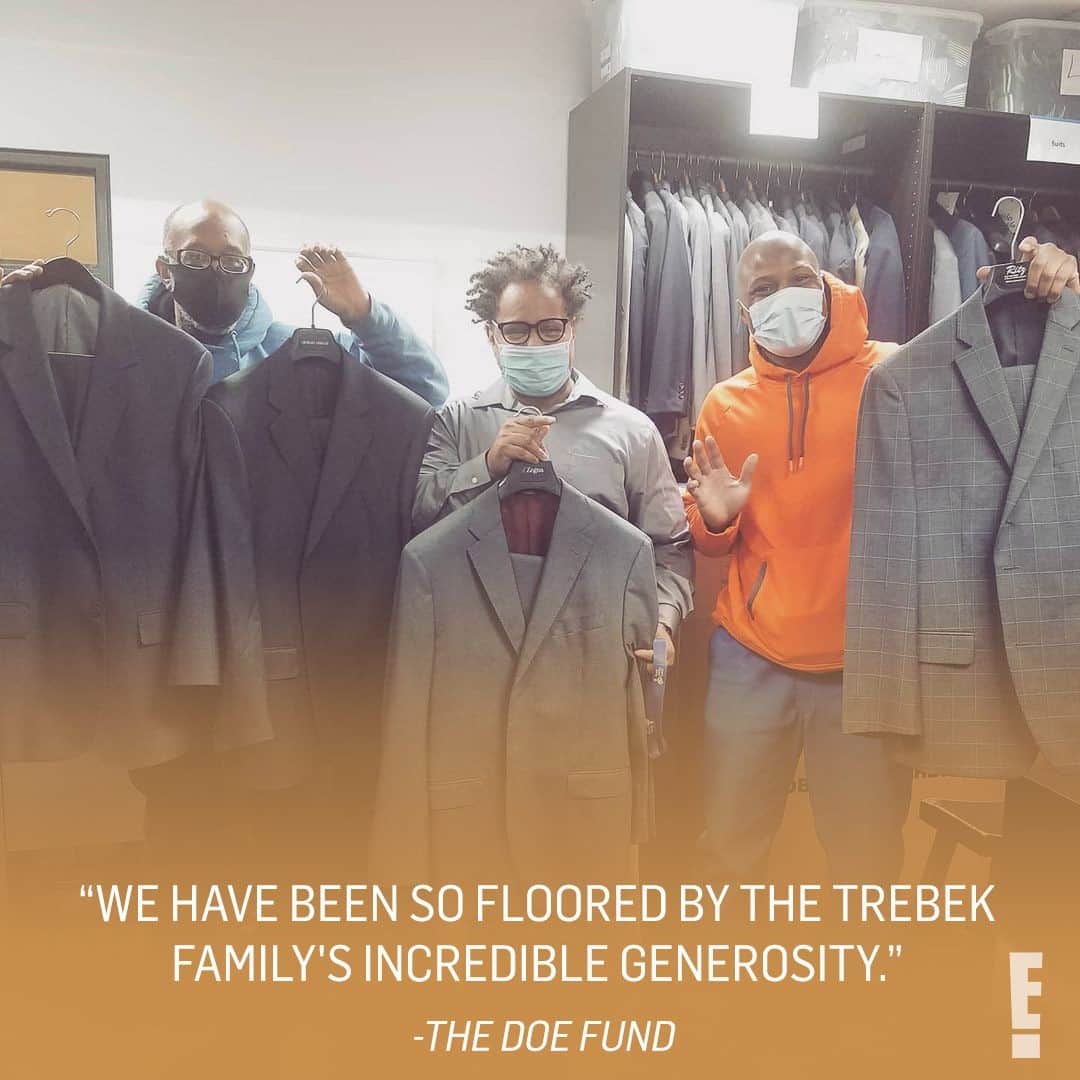 E! Onlineさんのインスタグラム写真 - (E! OnlineInstagram)「Category is: Giving back. ❤️ Alex Trebek's family has donated his suits to the Doe Fund's reentry program, which will be worn for job interviews. (📷: @thedoefund)」2月12日 11時30分 - enews