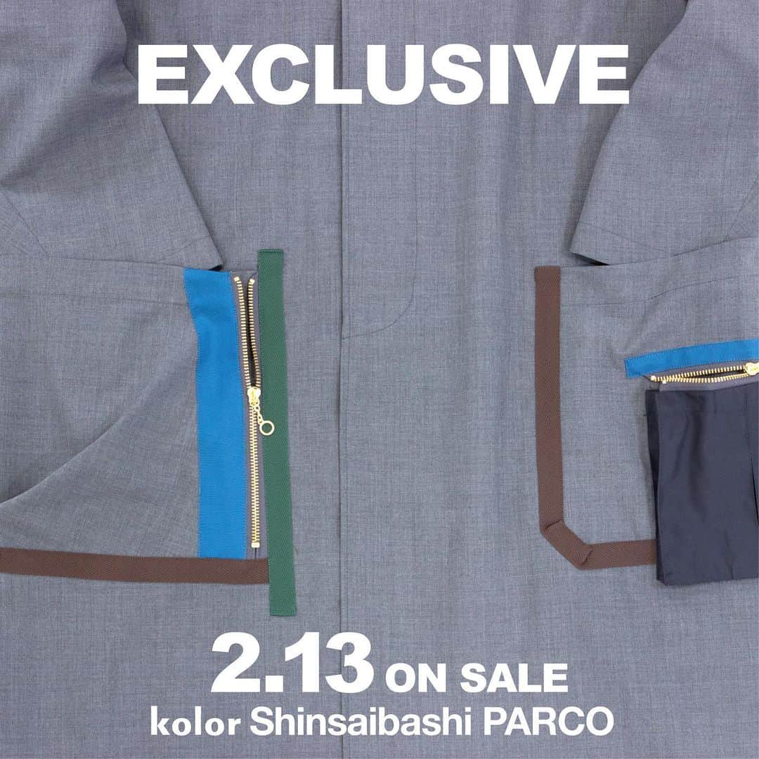 kolorさんのインスタグラム写真 - (kolorInstagram)「kolor Men's exclusive coats will be available only at kolor Shinsaibashi PARCO on 13th February.﻿ ﻿ 2/13(土)より kolor 心斎橋PARCOにて、限定の kolor メンズコートを発売いたします。﻿ ﻿ ﻿ #kolor #kolorofficial #ss21 #exclusive」2月12日 13時02分 - kolorofficial