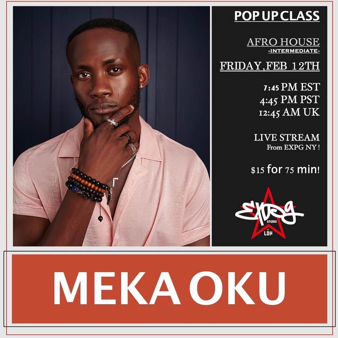 EXILE PROFESSIONAL GYMのインスタグラム：「Are you ready for tomorrow😍😍😍!!!! Friday, Feb 12th 7:45 pm EST  Who’s back....?YAAAS! Your favorite @meka_oku is back!!!!😍😍🔥🔥🔥🔥🔥🔥🔥🔥🔥🔥🔥 You won’t wanna miss his class!! 😍😍😍😍 . 😍😍😍😍😍😍😍😍😍😍  . . 😍😍😍😍👏🏽👏🏽👏🏽👏🏽👏🏽👏🏽 . Registration is open !!! . How to book🎟 ➡️Sign in through MindBody (as usual) ➡️15 minutes prior to class, we will email you the private link to log into Zoom, so be sure to check your email! ➡️Classes will start on time, so make sure you pre register, have good wifi and plenty of space to safely dance! . . Zoom Tips🔥 📱If you plan to use your phone, download the Zoom app for the best experience. 🤫Please use the “mute” button when you are not speaking to prevent feedback. 💃You do not have to join displaying your video or audio, but we do encourage it so teachers can offer personalized feedback and adjustments. . 🔥🔥🔥🔥🔥🔥🔥🔥🔥 . #expgny #onlineclasses #newyork #dancestudio #danceclasses #dancers #newyork #onlinedanceclasses」