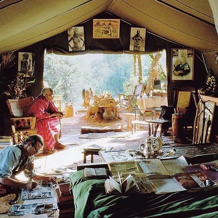 Meganのインスタグラム：「Chez Peter Beard 🐘 . . . . #peterbeard #peterbeardphotography」