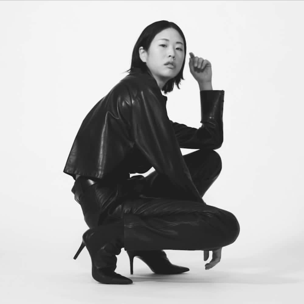 バルバラ ビュイのインスタグラム：「"I love the strength of black leather" - Barbara⁣ models - @celine_bouly @meg__fuji⁣ video - @anthonygallizia⁣ #leather #SS21 #barbarabui #springsummer」