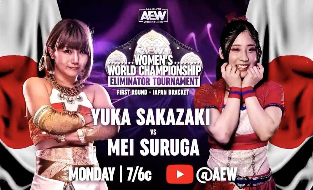 坂崎ユカのインスタグラム：「Tournament 1st round Mei-chan🍎 Fun🔥🧞‍♂️✨   youtube.com/AEW  #AEWWomensTournament #AEW」