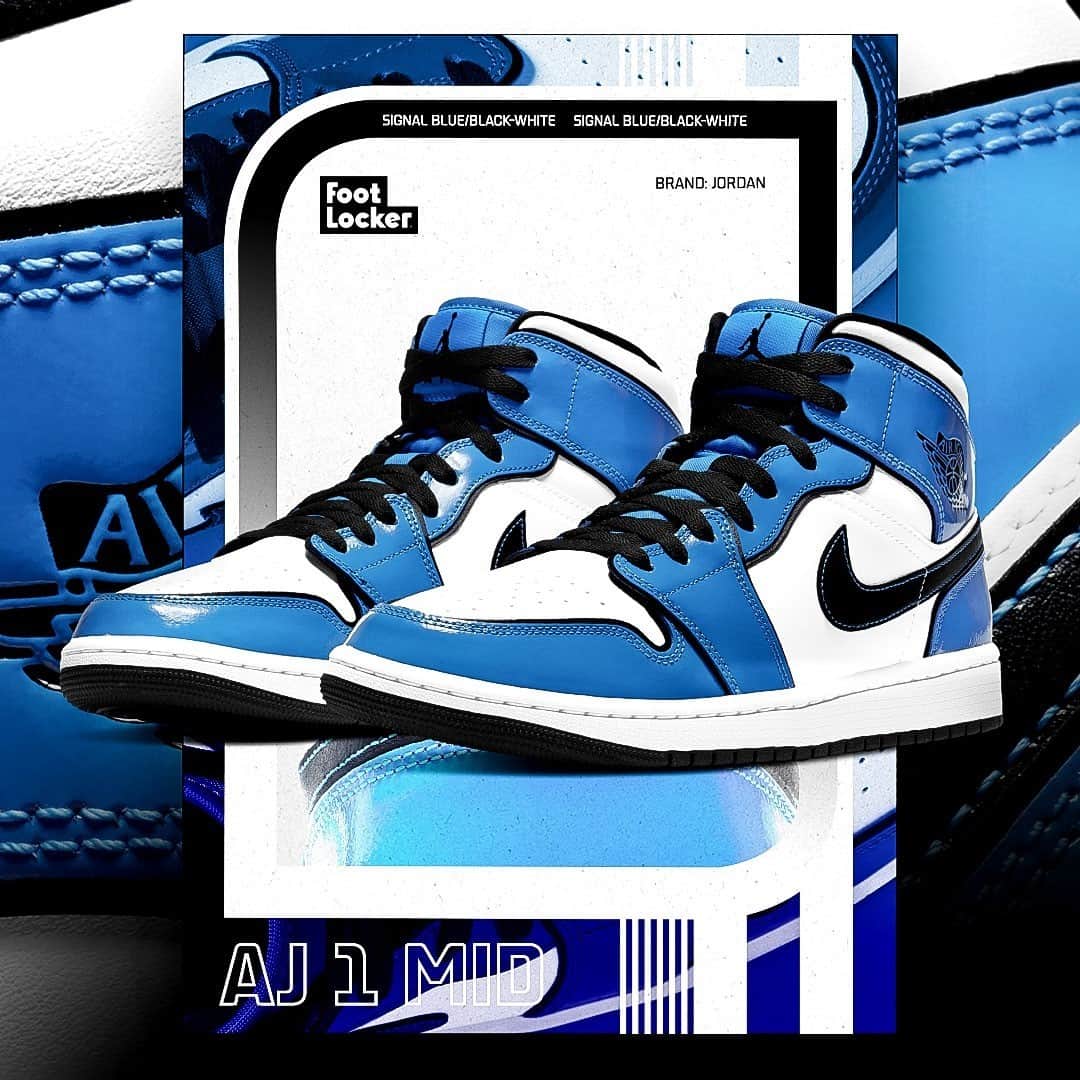 Foot Lockerのインスタグラム：「ICY BLUE ❄️ #Jordan 1 Mid coming soon online」