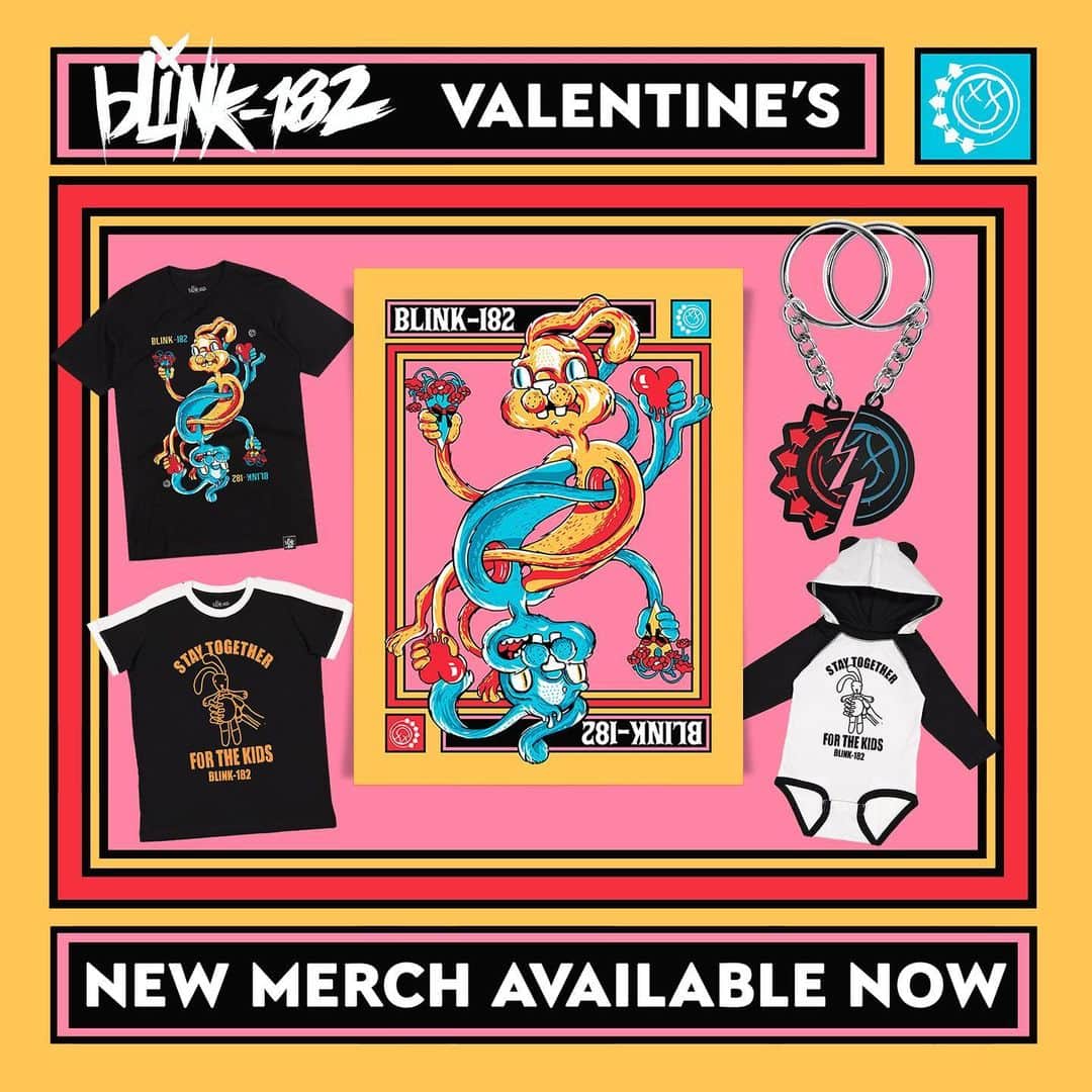 blink-182さんのインスタグラム写真 - (blink-182Instagram)「And I'm so unprepared so here's your Valentine...new V-day drop avail until it's gone. 💘 (link in bio)」2月13日 2時45分 - blink182