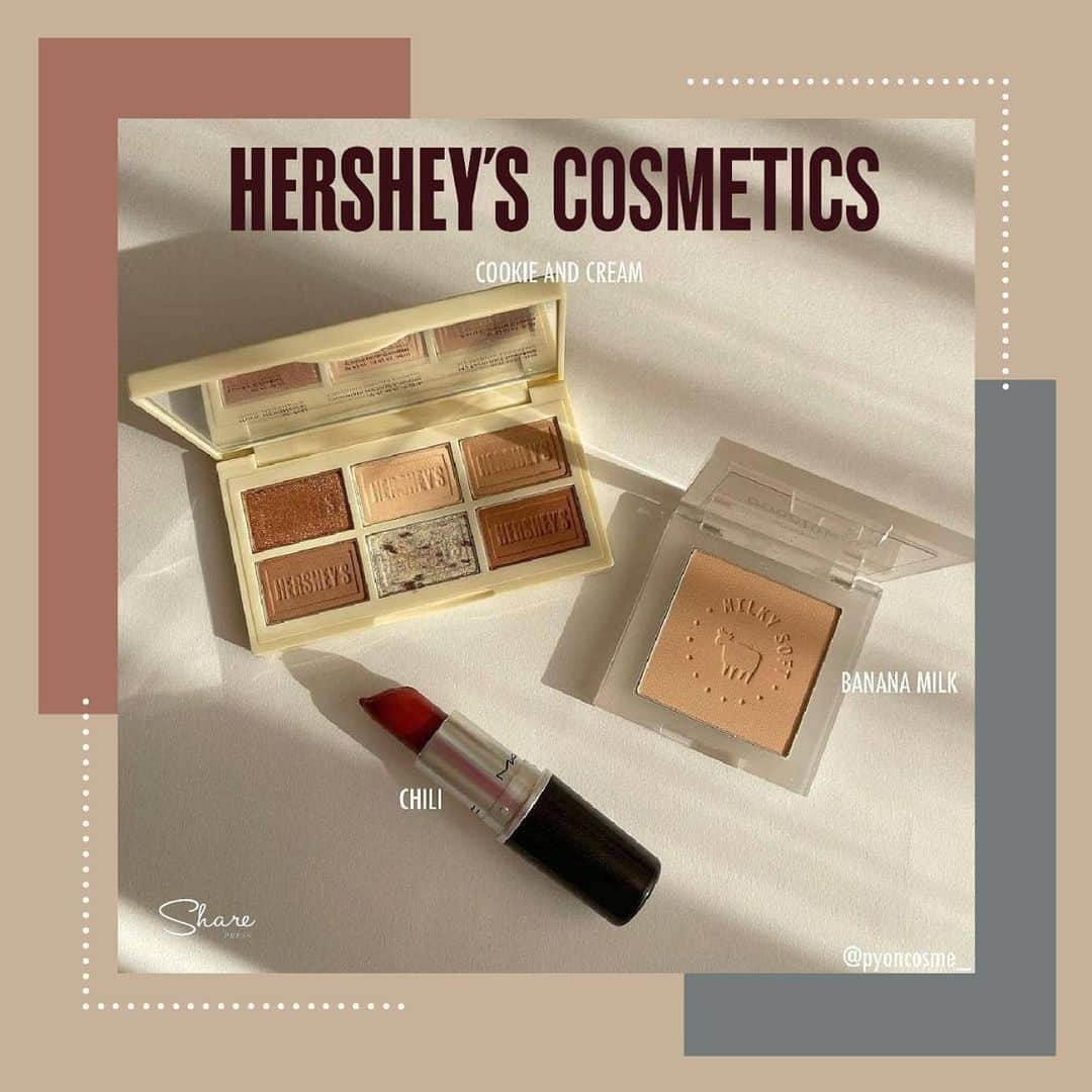 for my darlingさんのインスタグラム写真 - (for my darlingInstagram)「まるで本物のチョコレート！？💝  HERSHEY'S × Etude House🍫のコスメが発売❣️  毎年完売するほどの大人気コラボコスメ👏 今回紹介するのはクッキー＆クリームのカラーだよ🍪🍼 使いやすいカラーばかりが入った6色パレット🎨 ザクザクラメが入ったアイシャドウだから、 角度によって偏光してキラキラアイになれるよ✨  友達へのプレゼントでも喜ばれそう😍！ ミルクチョコカラーもあるのでそちらもチェックしてみてね♪  THANK YOU... @pyoncosme_  #バレンタイン #チョコレート #ブラウンシャドウ #コスメ #コスメ紹介 #アイシャドウ #アイカラー #ラメシャドウ #ハーシーズ #HERSHEYS #ハーシーズコラボ #コラボコスメ #エチュードハウス #ETUDEHOUSE #限定コスメ #新作コスメ #コスメ情報 #韓国コスメ #韓国コスメレビュー #韓国 #バレンタインメイク #チョコクリーム #コスメ好きさんと繋がりたい #トレンド #シェアプレス #sharepress #sp_sns」2月12日 18時48分 - mintz__media