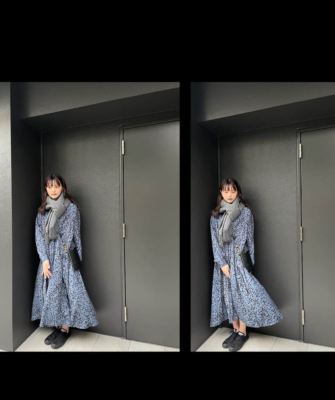 木村なつみさんのインスタグラム写真 - (木村なつみInstagram)「おひさしぶりに青を着ました、どやさ！ 風にやられている最後のひと」2月12日 20時19分 - natsumi__kimura