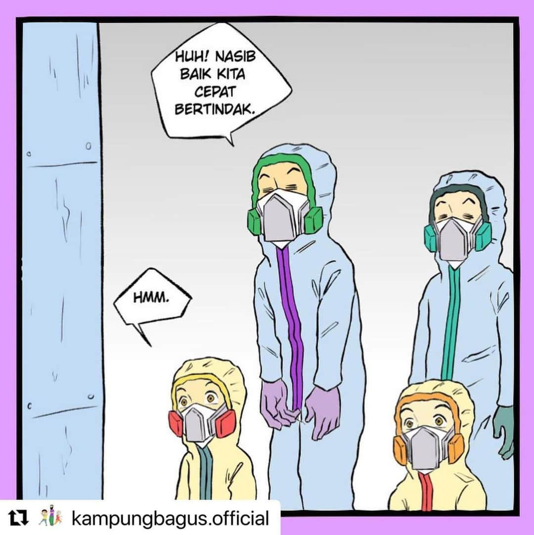 Koleksi Komik Malaysiaさんのインスタグラム写真 - (Koleksi Komik MalaysiaInstagram)「#Repost @kampungbagus.official with @make_repost ・・・ #048 [MAKIN SERIUS] . . Korang stay at home diam-diam ya. Sorry atuk takleh nak taip panjang-panjang, tak sempat. Tengah nak buat pintu ni. Lupa buat tadi. . . .  #camGampang #covid19 #stayathome #komiklawak #komik Malaysia #dukrumah #lawakgampang #lkb #lawakkampungbagus #perintahkawalan #perintahberkurung #instakomik #gengkomik #pkp #baman #komikkelakar #meletop #komikletop #koleksikomikmalaysia #komikboi #lawakterhad #budakkampung #nerdpakaispek」2月12日 22時01分 - tokkmungg_exclusive