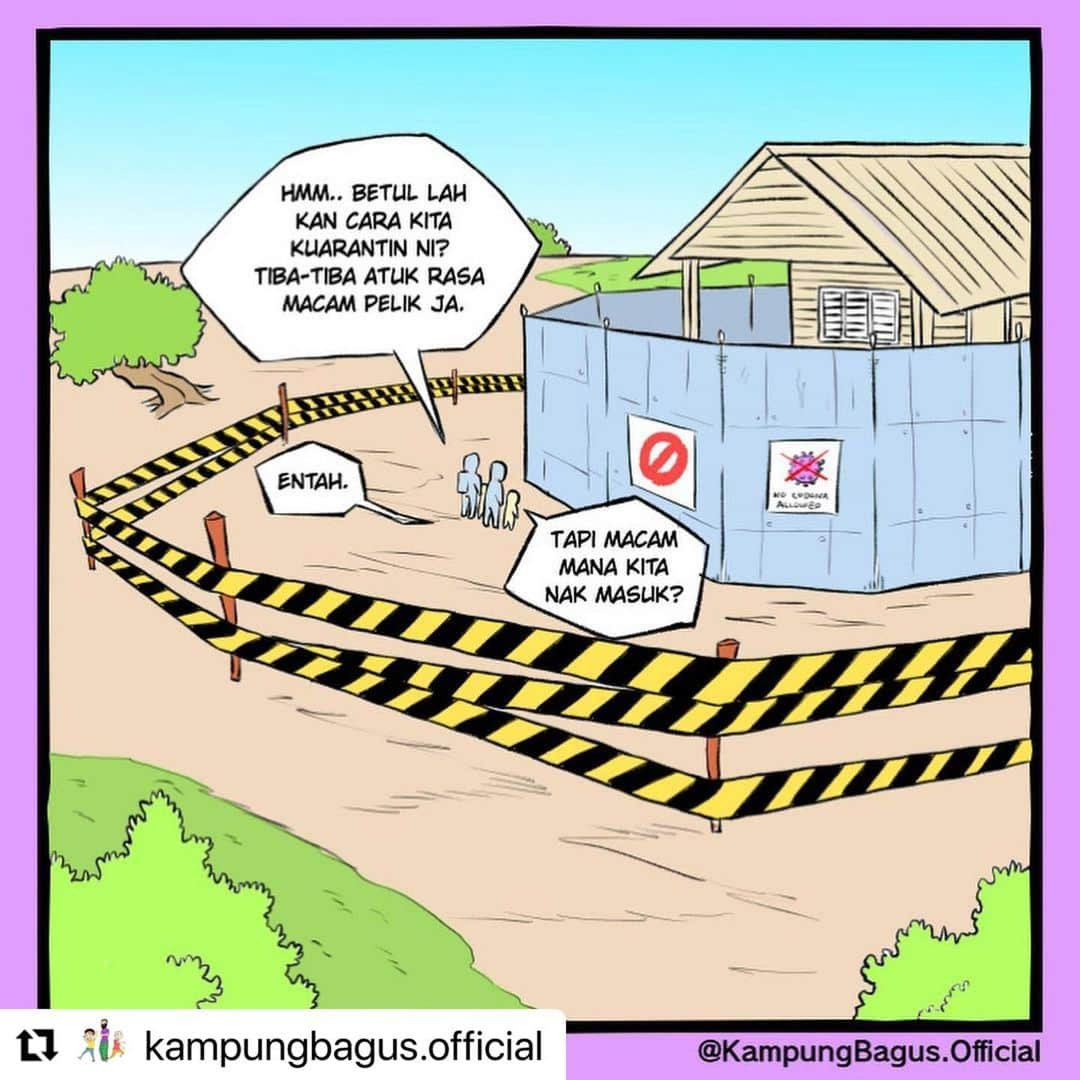 Koleksi Komik Malaysiaさんのインスタグラム写真 - (Koleksi Komik MalaysiaInstagram)「#Repost @kampungbagus.official with @make_repost ・・・ #048 [MAKIN SERIUS] . . Korang stay at home diam-diam ya. Sorry atuk takleh nak taip panjang-panjang, tak sempat. Tengah nak buat pintu ni. Lupa buat tadi. . . .  #camGampang #covid19 #stayathome #komiklawak #komik Malaysia #dukrumah #lawakgampang #lkb #lawakkampungbagus #perintahkawalan #perintahberkurung #instakomik #gengkomik #pkp #baman #komikkelakar #meletop #komikletop #koleksikomikmalaysia #komikboi #lawakterhad #budakkampung #nerdpakaispek」2月12日 22時01分 - tokkmungg_exclusive