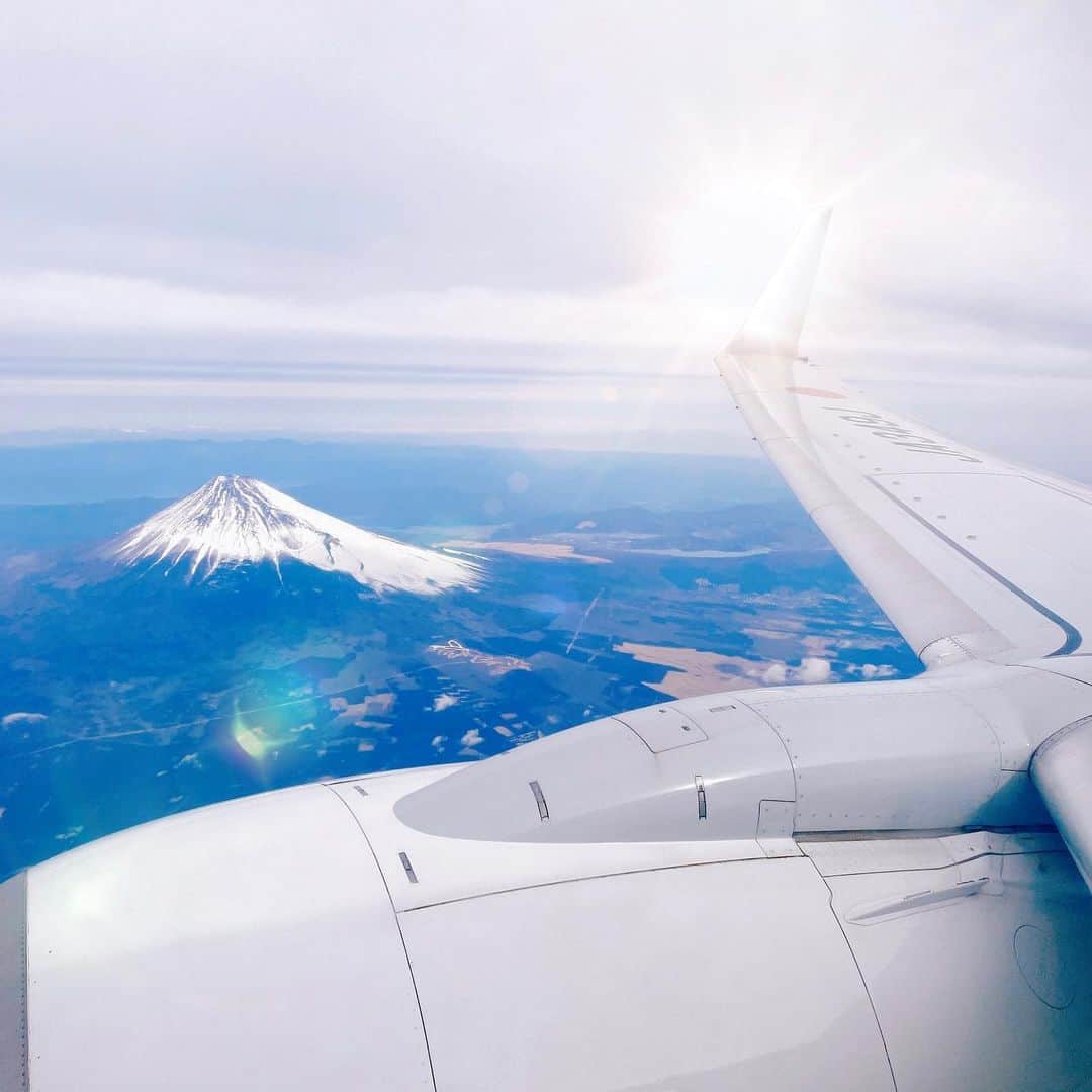 かとう唯さんのインスタグラム写真 - (かとう唯Instagram)「仕事で徳島にきていまうす。  富士山とのコラボが撮れて  トクしま した🗻  #徳島　#飛行機　#航空写真　#JAL #五年ぶりの飛行機　#富士山　#ミュージカル  #ピノッキオ　#だじゃれ　#ダジャレント　#だじゃれアンバサダー　#かとう唯」2月12日 22時40分 - yuimscl0630
