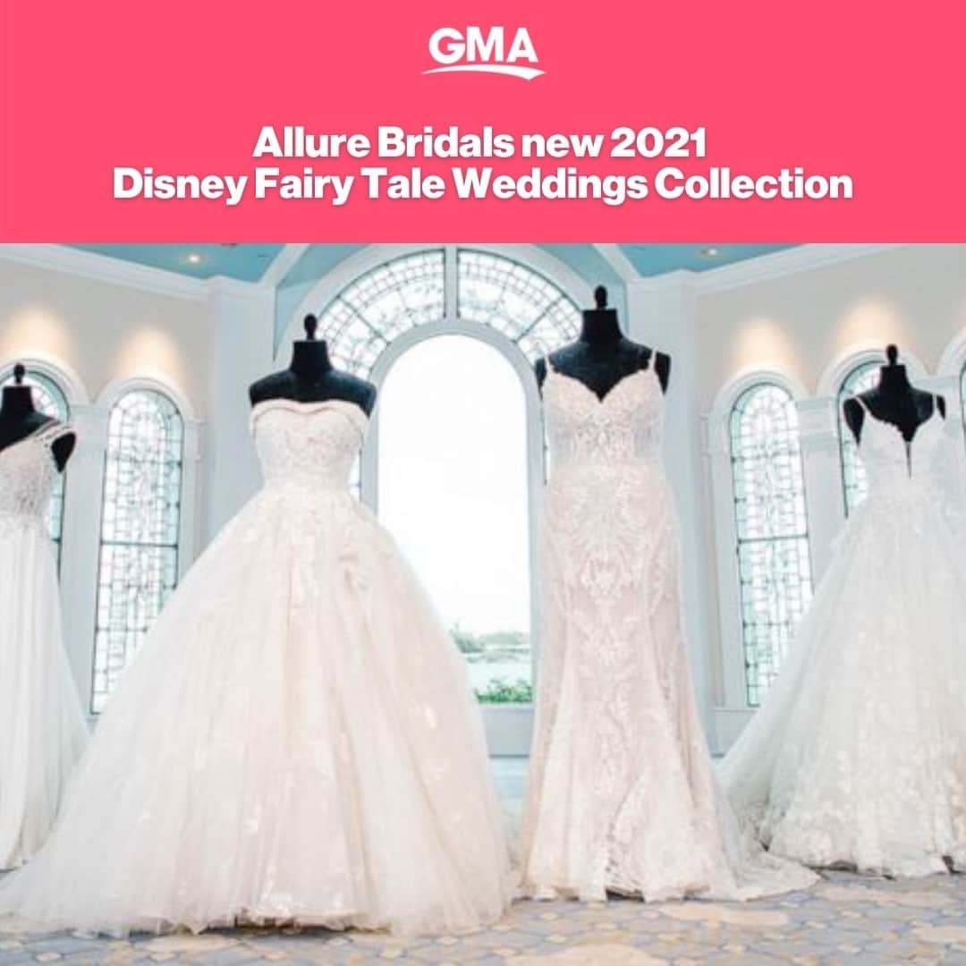 Good Morning Americaさんのインスタグラム写真 - (Good Morning AmericaInstagram)「Be our (wedding) guest! @AllureBridals debuts their 2021 Disney Fairy Tale Weddings Collection! SEE MORE AT LINK IN BIO. @DisneyWeddings  @KleinfeldBridal  #disneyweddings #weddings #weddingdress #weddingdresses #disneyprincessstyle」2月12日 23時06分 - goodmorningamerica