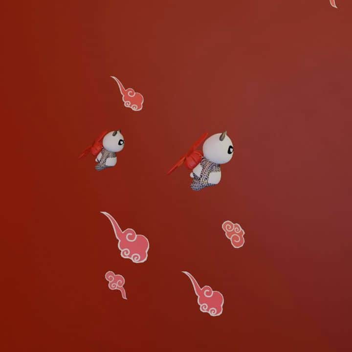 Fendiのインスタグラム：「Joyful and optimistic – there’s still time to celebrate the Chinese New Year with the signature #FendiDi family. Explore the exclusive accessories to mark the occasion at the link in bio.」