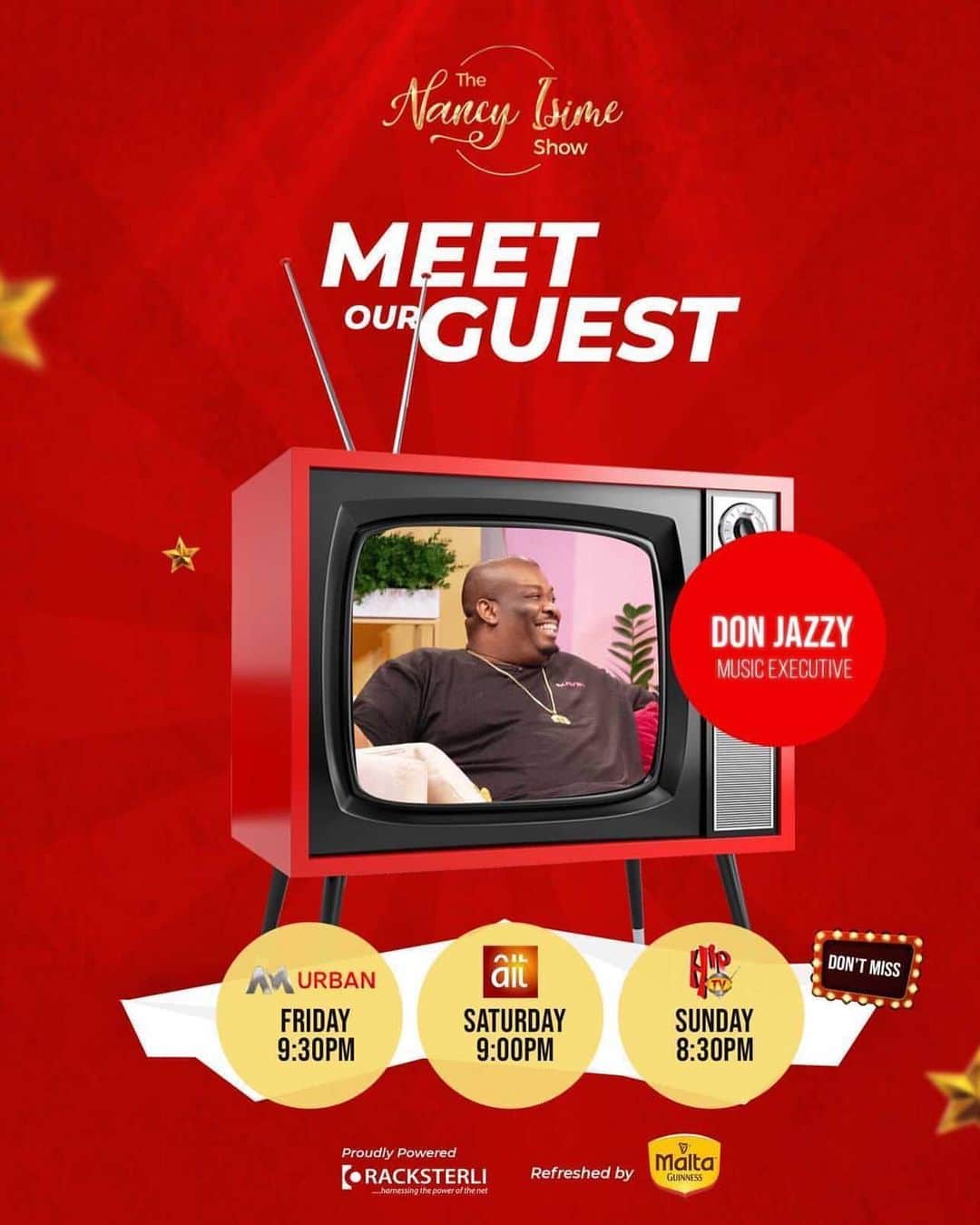 Don Jazzyさんのインスタグラム写真 - (Don JazzyInstagram)「Let me just give you guys this gist. I will be on the season 2 premiere of the @thenancyisimeshow_  so you know it’s gonna be 🔥🔥🔥  Oya tune into Africa Magic Urban today at 9:30 PM to catch the first episode.」2月13日 0時26分 - donjazzy