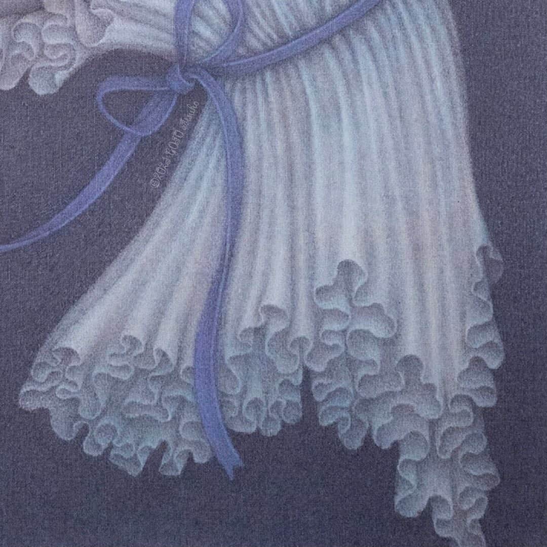 後藤温子さんのインスタグラム写真 - (後藤温子Instagram)「Details🎀 #watercolor #painting on #cotton cloth」2月13日 1時17分 - gotsukooo