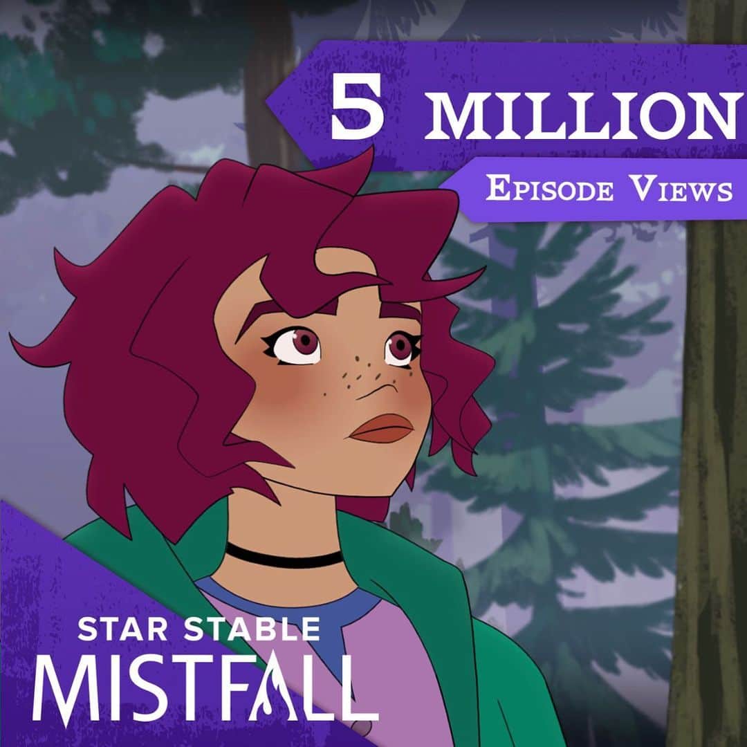 Banita Sandhuのインスタグラム：「5 million!!!!! 💜💜💜 a huge thank you to everyone who watched & for those who haven’t yet check the link in bio 👻 @starstableonline #StarStableMistfall」