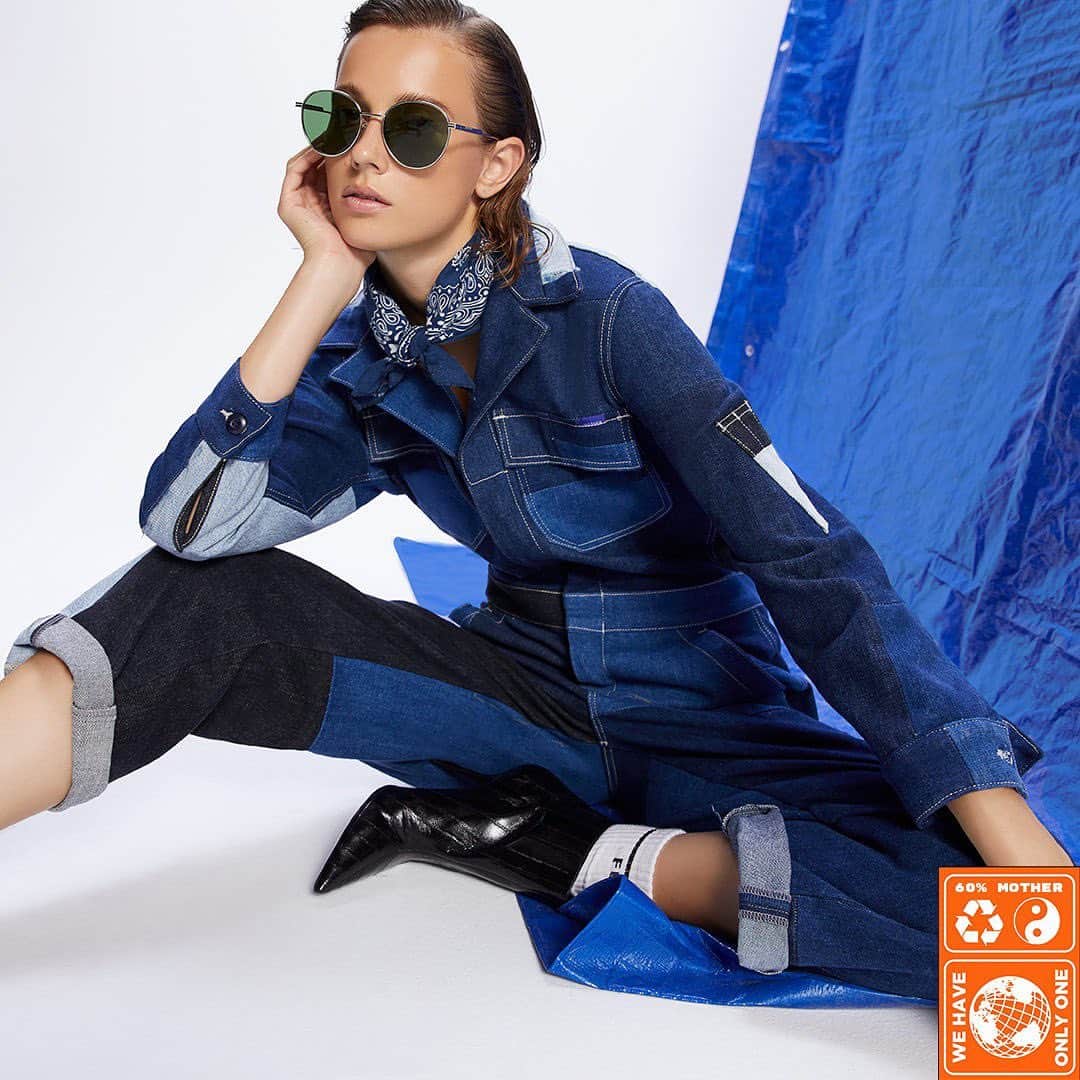 motherdenimのインスタグラム：「Introducing 60% MOTHER 🌎♻️ A limited-edition upcycled capsule.   Handmade in Los Angeles, the pieces in 60% MOTHER were deconstructed and reimagined using excess fabric, damages and overstock mixed with vintage pieces from local rag houses. 👖♻️   Shop the Capsule Now. Exclusively on motherdenim.com」