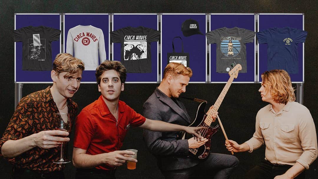 サーカ・ウェーヴスのインスタグラム：「To everyone missing touring, we are bringing the merch stand to you. 15% off all items until 15th of Feb.」