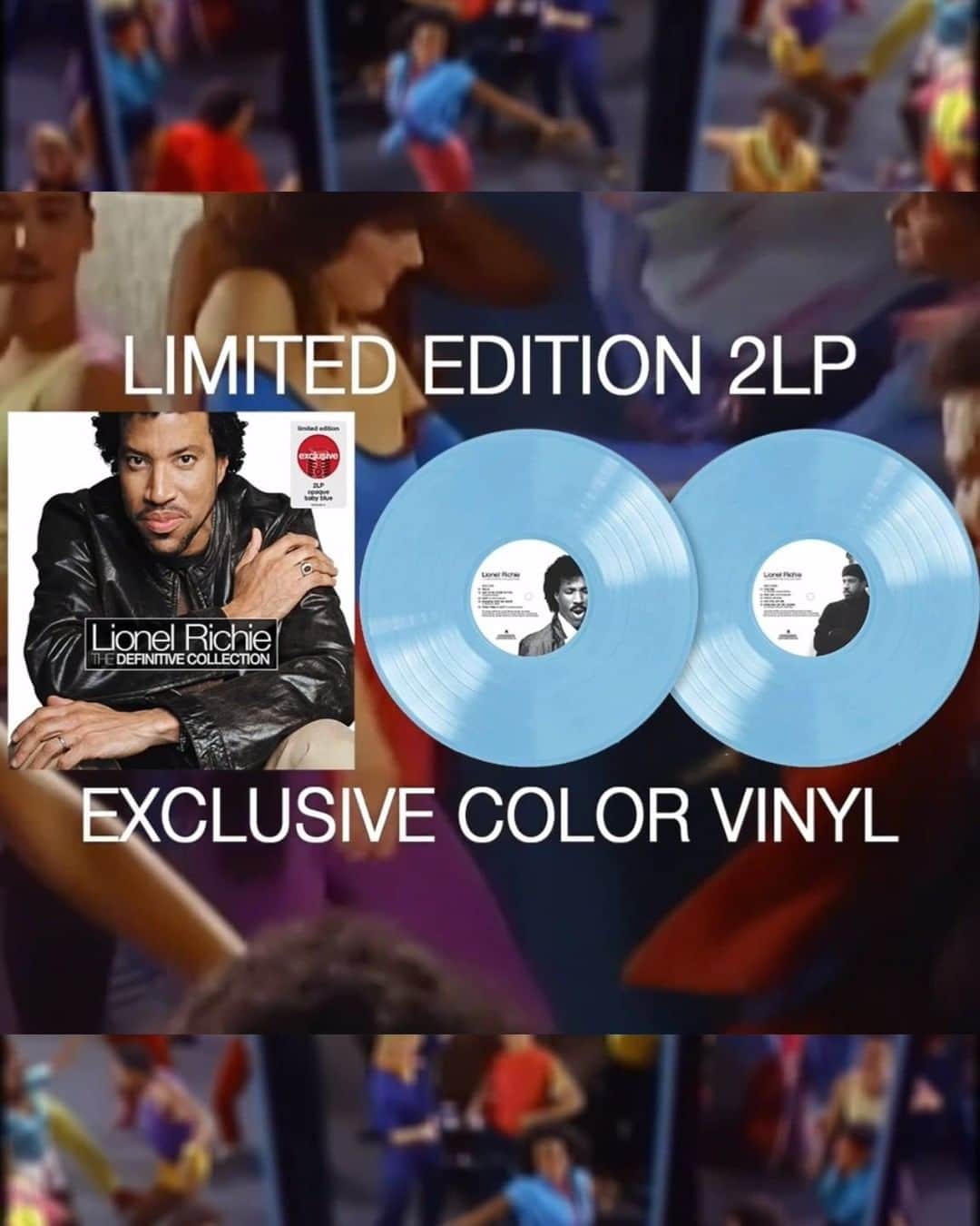 ライオネル・リッチーのインスタグラム：「The Definitive Collection is coming on limited edition 2LP baby blue vinyl on April 2, 2021! Pre-order now exclusively at @target 🎯 (US only)! Link in Bio.」