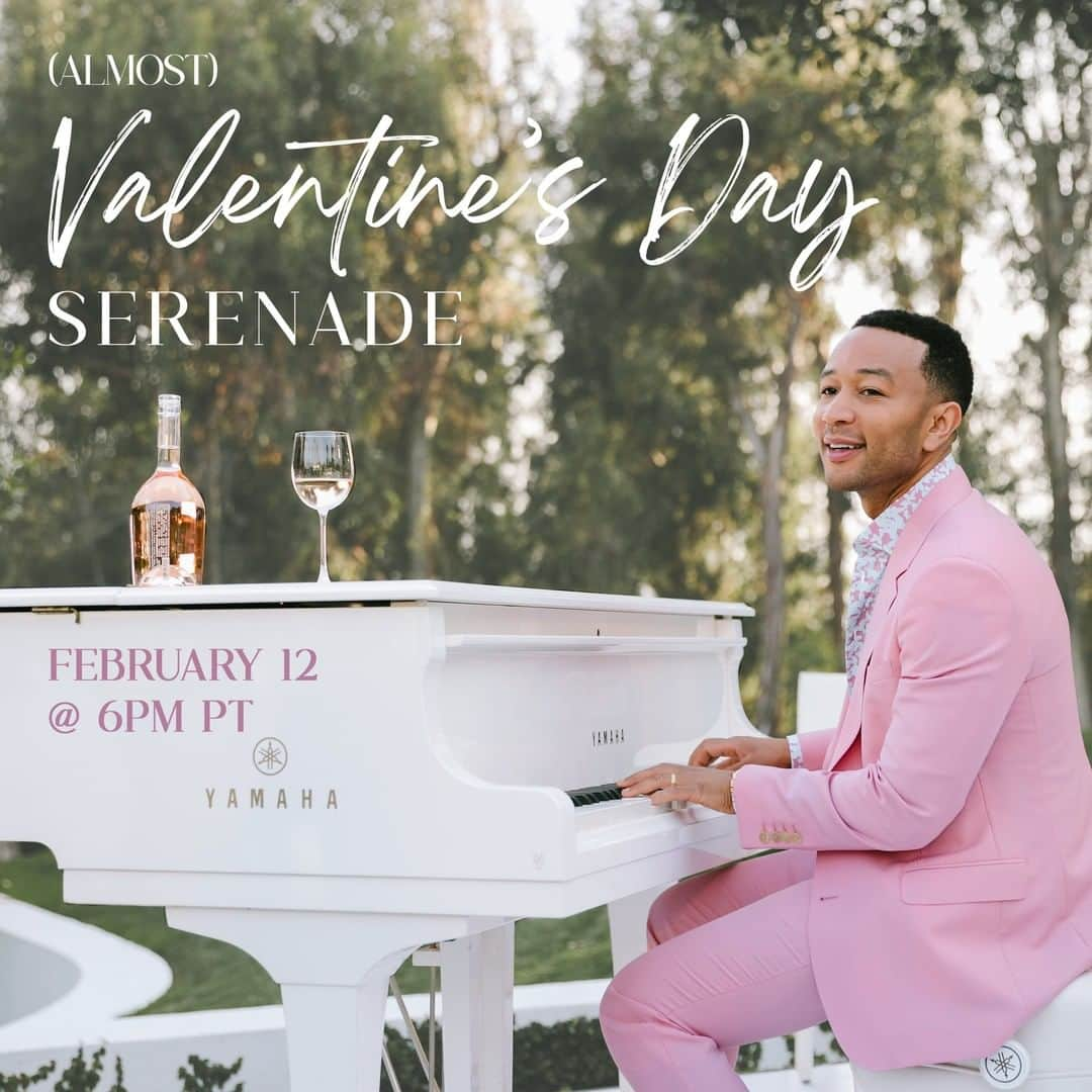 ジョン・レジェンドさんのインスタグラム写真 - (ジョン・レジェンドInstagram)「Pre-Valentine's Day serenade on my IG Live tonight at 6pm PT!」2月13日 2時00分 - johnlegend