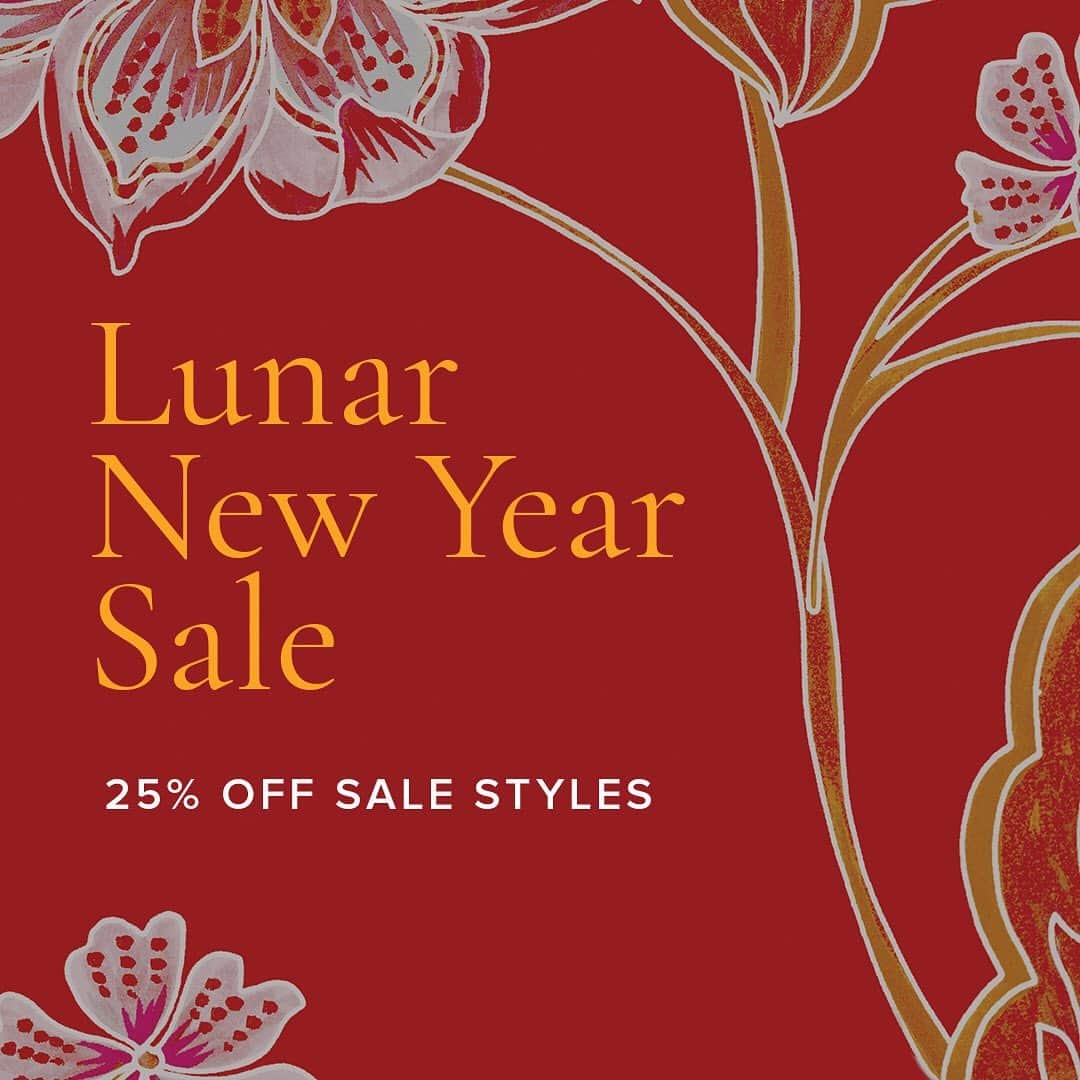 チャンルーのインスタグラム：「Happy Lunar New Year! To celebrate, we're offering 25% off Sale styles though Saturday. Link in bio to shop!」