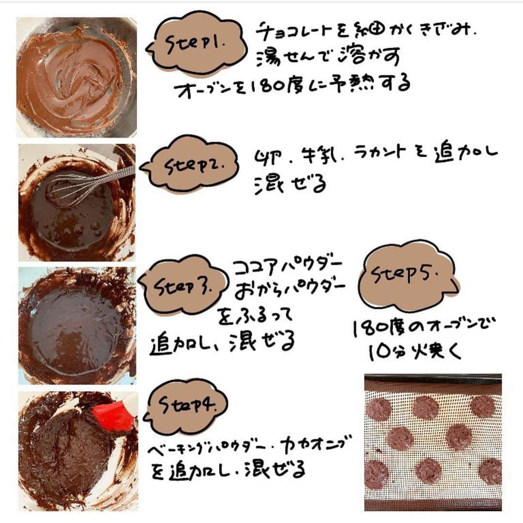 4yuuu!さんのインスタグラム写真 - (4yuuu!Instagram)「. バター、オイル、小麦粉不使用❗️﻿ 韓国で人気の『ブラウニークッキー🍪﻿✨』  今回は、 @tabeteyaseru_diet さんの 投稿をお借りしてレシピをご紹介します👆 ＝＝＝＝＝＝＝＝＝＝＝＝＝＝＝＝＝＝＝＝＝＝ ブラウニークッキーって知っていましたか？﻿﻿ 韓国から流行り出したらしく﻿ ブラウニーを焼いてクッキーにしたような﻿ ソフトなチョコクッキーになります🍪﻿  本物のブラウニークッキーはかなりバターを﻿ 使われておりますがこちらはバターもオイルもなし！﻿ ただ少し、ひび割れが少なめですが﻿ かなりカロリーオフと美味しく出来ました💮﻿ ﻿ 🌷❁✿✾ 上手く作るポイント ✾✿❁︎🌷 焼く際、スプーン等ですくって クッキングシートの上に置いてください！ 多少汚くても綺麗な円になります！ クッキーがかなり大きく広がるので 間隔を十分に空けておいてくださいね！  焼き上がりはとても柔らかいので﻿ 完全に冷めてからクッキングシートから﻿ 外してお目👀をつけてあげてくださいっ！﻿ ＝＝＝＝＝＝＝＝＝＝＝＝＝＝＝＝＝＝＝＝＝＝ #4yuuu #インスタ映え#sns映え#グルメ#グルメ好きな人と繋がりたい #グルメ女子 #グルメな人と繋がりたい#レビュー#おいしい#美味しい#美味しいもの好きな人と繋がりたい #チョコレート#アフタヌーンティー#チョコ#簡単#グルメ#スイーツ#スイーツ好きな人と繋がりたい #スイーツテロ #chocolate ##sweets#お菓子#ショコラ#手作り#バレンタイン」2月13日 12時03分 - 4yuuu_com