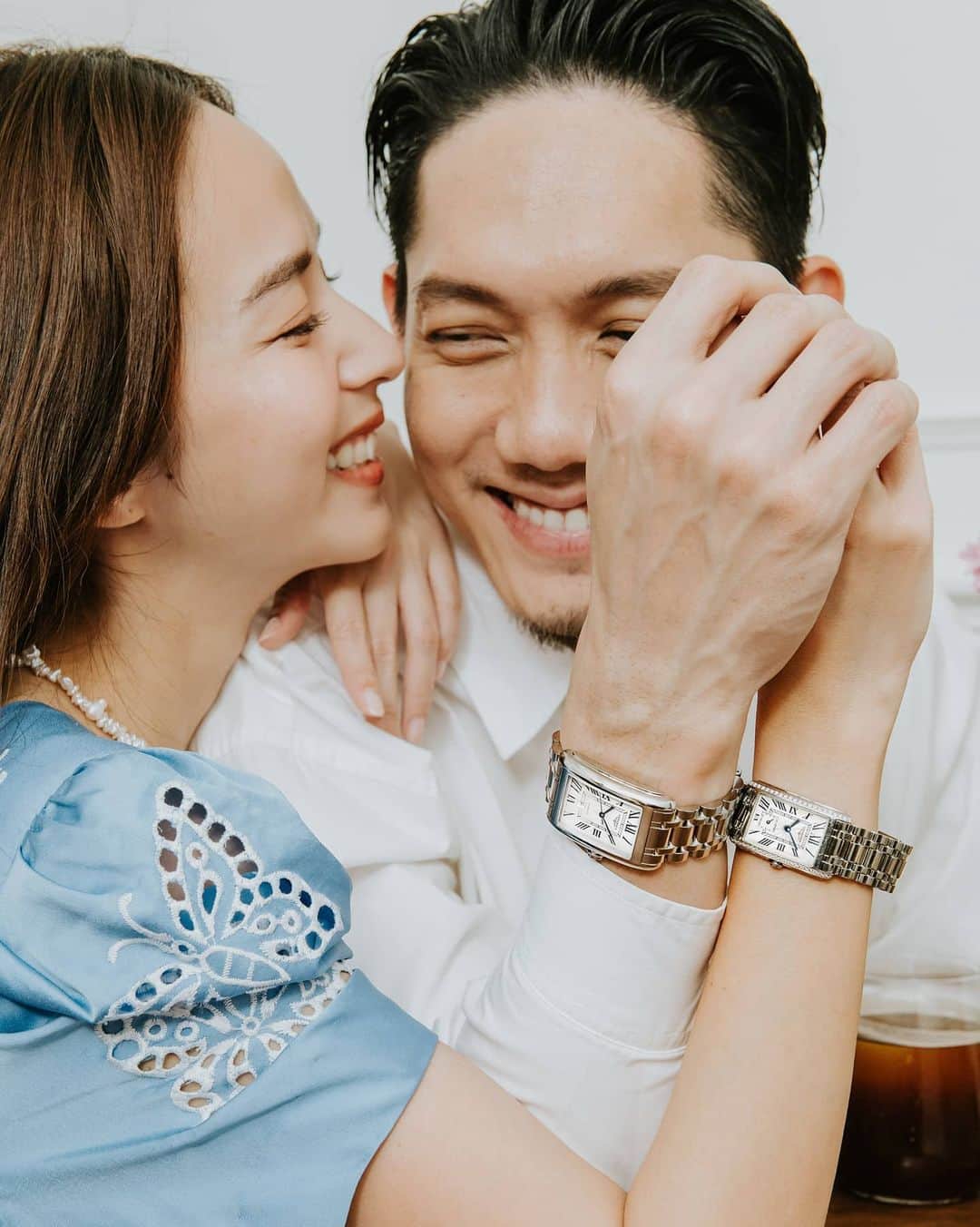バイトゥーイ・ズワピットのインスタグラム：「เดือนแห่งความรัก ❤️🎁 @pup_potato   #LonginesThailand #EleganceisanAttitude #LonginesDolceVita #MontreePR」