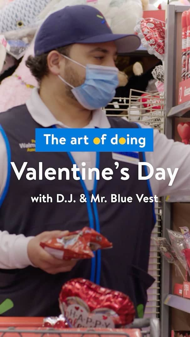 Wal-Mart Stores, Incのインスタグラム：「❤️ LoOoOoVeEE. ❤️ We love to see it. We also love to celebrate it, especially with associates D.J. & Mr. Blue Vest. They’re picking the mic up just to drop it again with some 💯 #ValentinesDay gift ideas.」