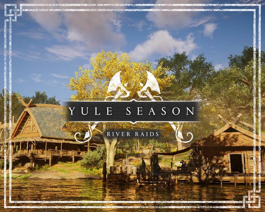 アサシン クリードのインスタグラム：「Something is coming from down the river, a new ally, a new friend, a new opportunity.  Best start preparing now, it won’t be long until you’re back on the water yourself...    “Harken well in hall of kings  On ocean-steed my words gain wings  Odin’s mead, I forth will bring”」